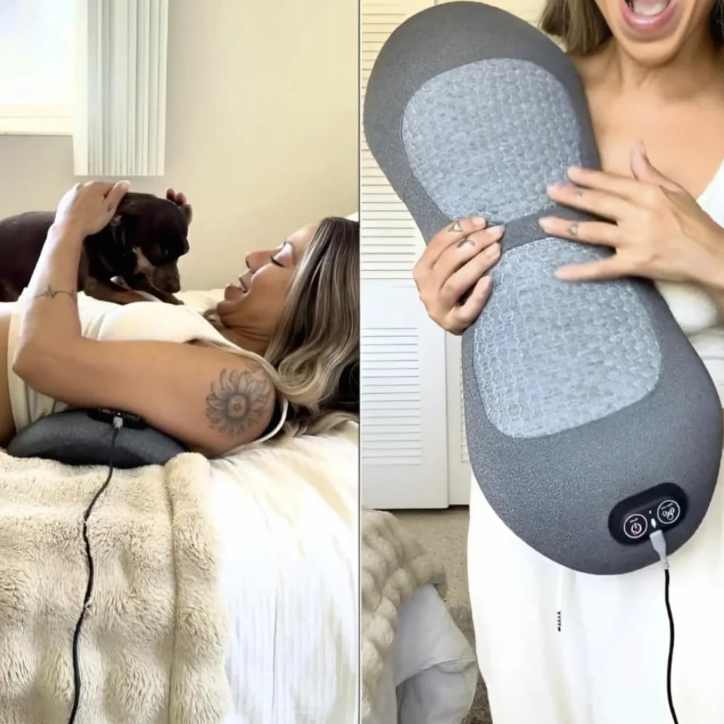 Dr. Vitalex OrthoFlex Pro 2025 - Masajeador de espalda eléctrico con calor, vibración y soporte lumbar para el dolor de espalda y alivio de la columna vertebral, ideal (negro)