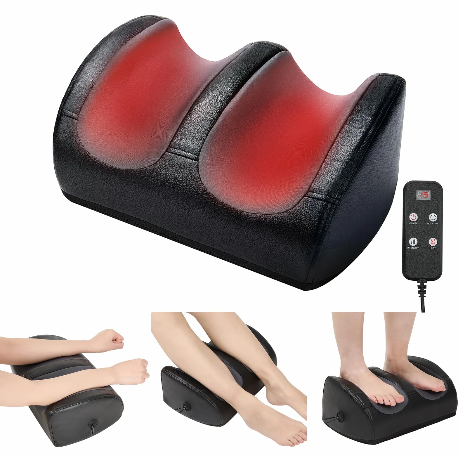 LAOBEN Masajeador de Pies Shiatsu con Calefacción, Masaje de Tejido Profundo