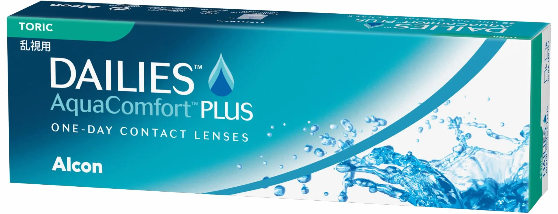 Dailies AquaComfort Plus Toric lentes de contacto diarias 30 lentes R 8.8 mm D 14.4 mm cilindro -00.75 eje 90 -01.75 dioptrías