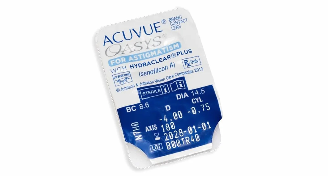 ACUVUE® OASYS for ASTIGMATISM con tecnología HYDRACLEAR® PLUS - Lentillas quincenales -protección UV - 6 lentes