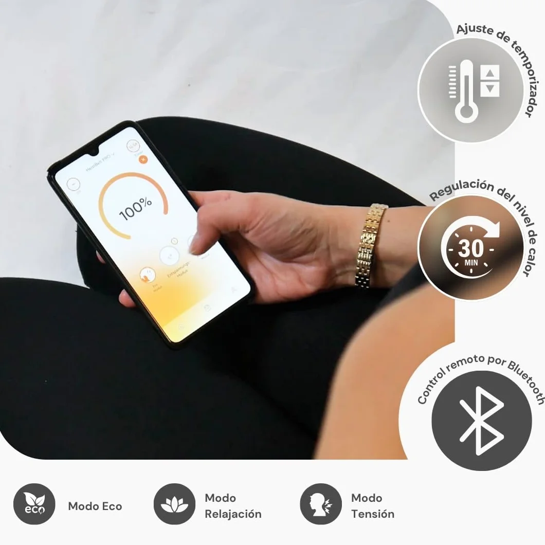 Vulpés NeckPad Pro Almohadilla Térmica Cervical Inalámbrica Calor Infrarrojo Profundo Control por App