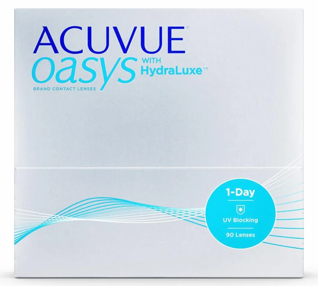 ACUVUE OASYS 1-DAY HydraLuxe lentes de contacto diarios protección UV 90 unidades