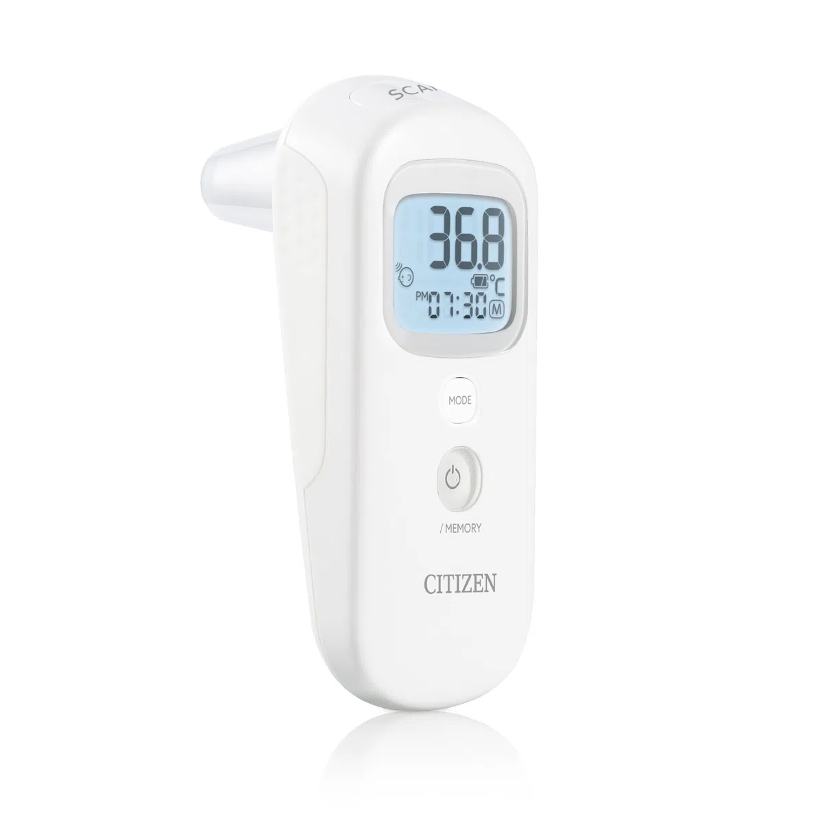 Citizen Termómetro digital CTD711 para frente y oído adultos niños bebés 4 modos 1 segundo White