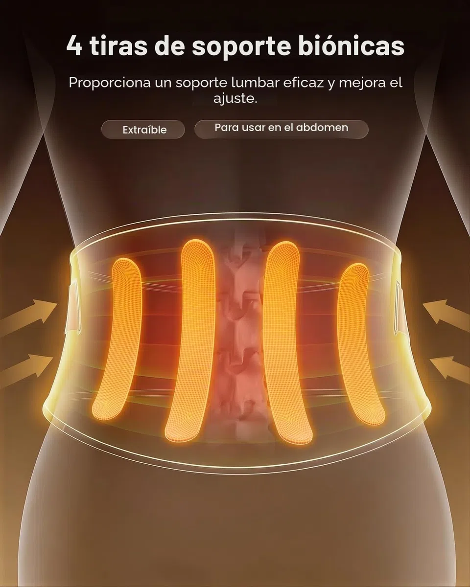 RENPHO Cinturón Térmico Para Masaje de Espalda, Almohadilla Térmica Con Apagado Automático, 5 Niveles Calor, 3 Masajes por Vibración, Almohadilla Térmica Inalámbrica, Para el Dolor Espalda