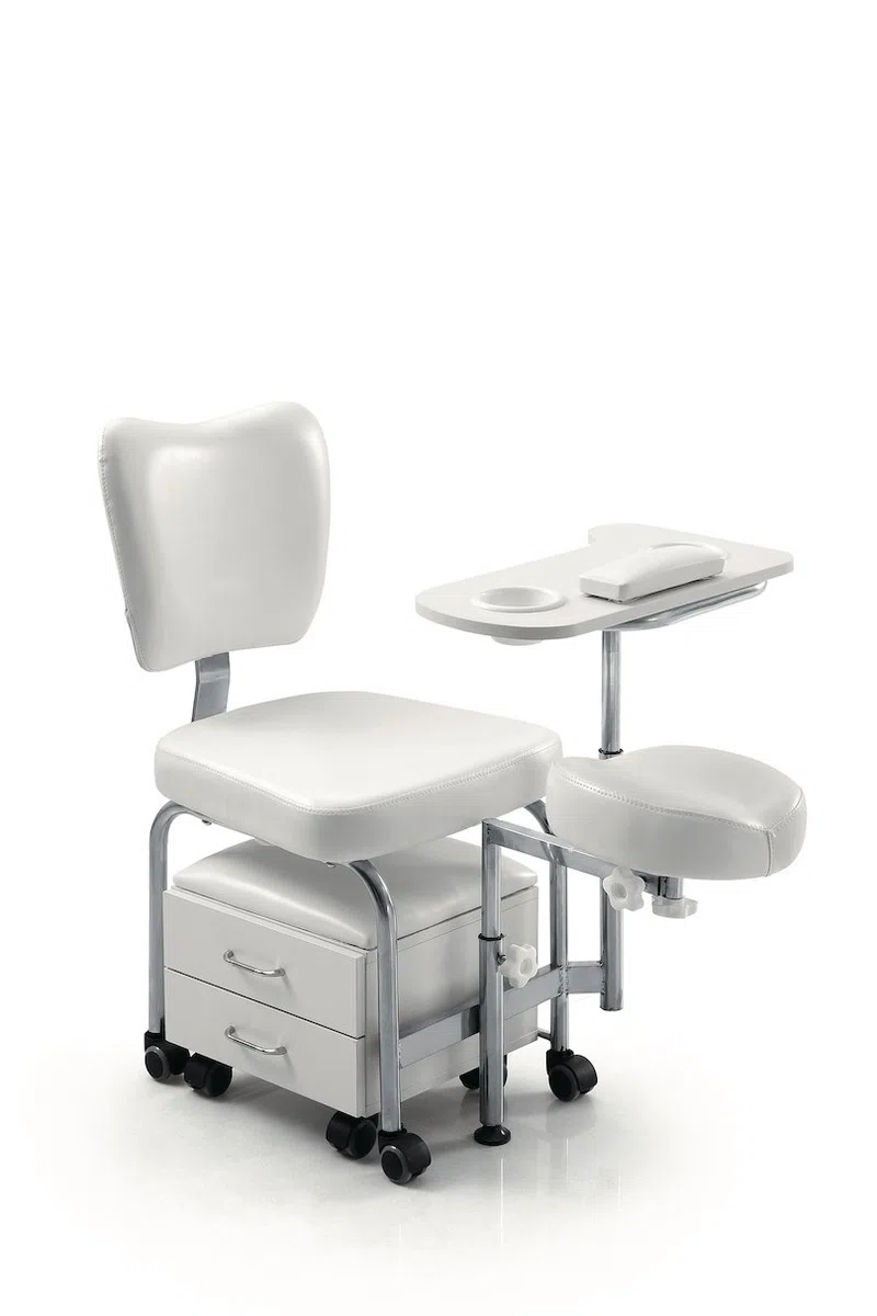 ZStyle - Sillón de podología para pedicura, tratamientos de estética, masajes de pies, manicura Bianco