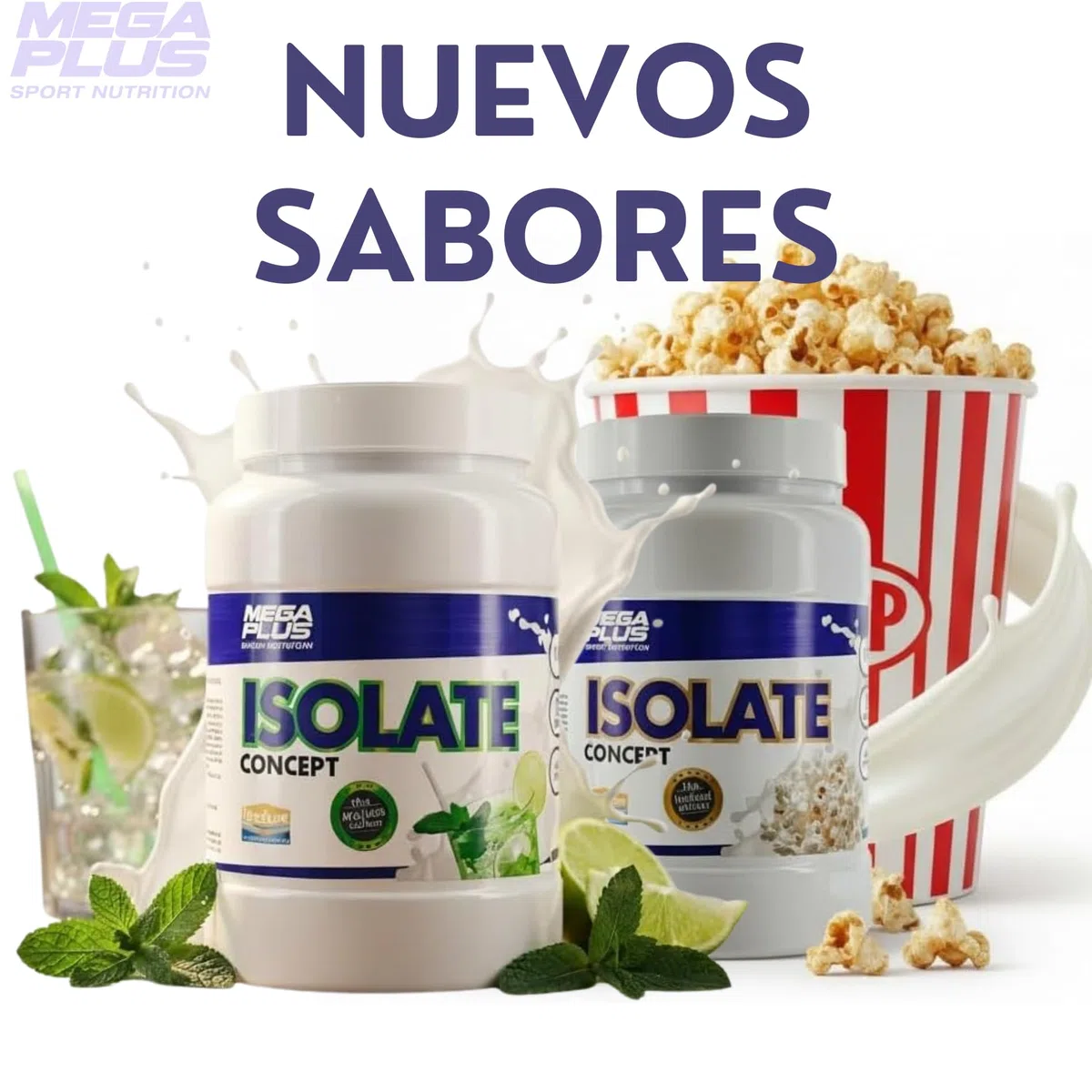 Proteína Isolate Concept - Mega Plus - DigeZyme - Proteina En Polvo Aislada De Suero De Alta Pureza Para Definición Muscular Y Recuperación - Proteina Isolada y Leche En Polvo - Proteina Chocolate 1kg