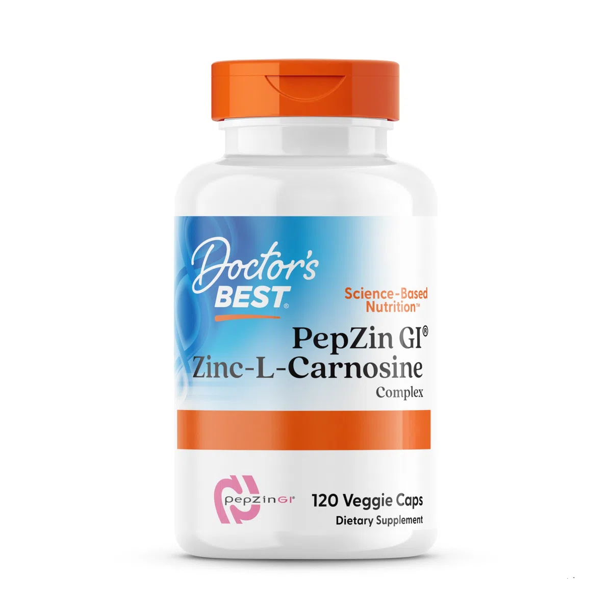 Doctor's Best, PepZinGl, Zinc-L-Carnosine Complex, 120 Cápsulas veganas, Probado en Laboratorio, Minerales, Sin Gluten, Sin Soja, Vegetariano