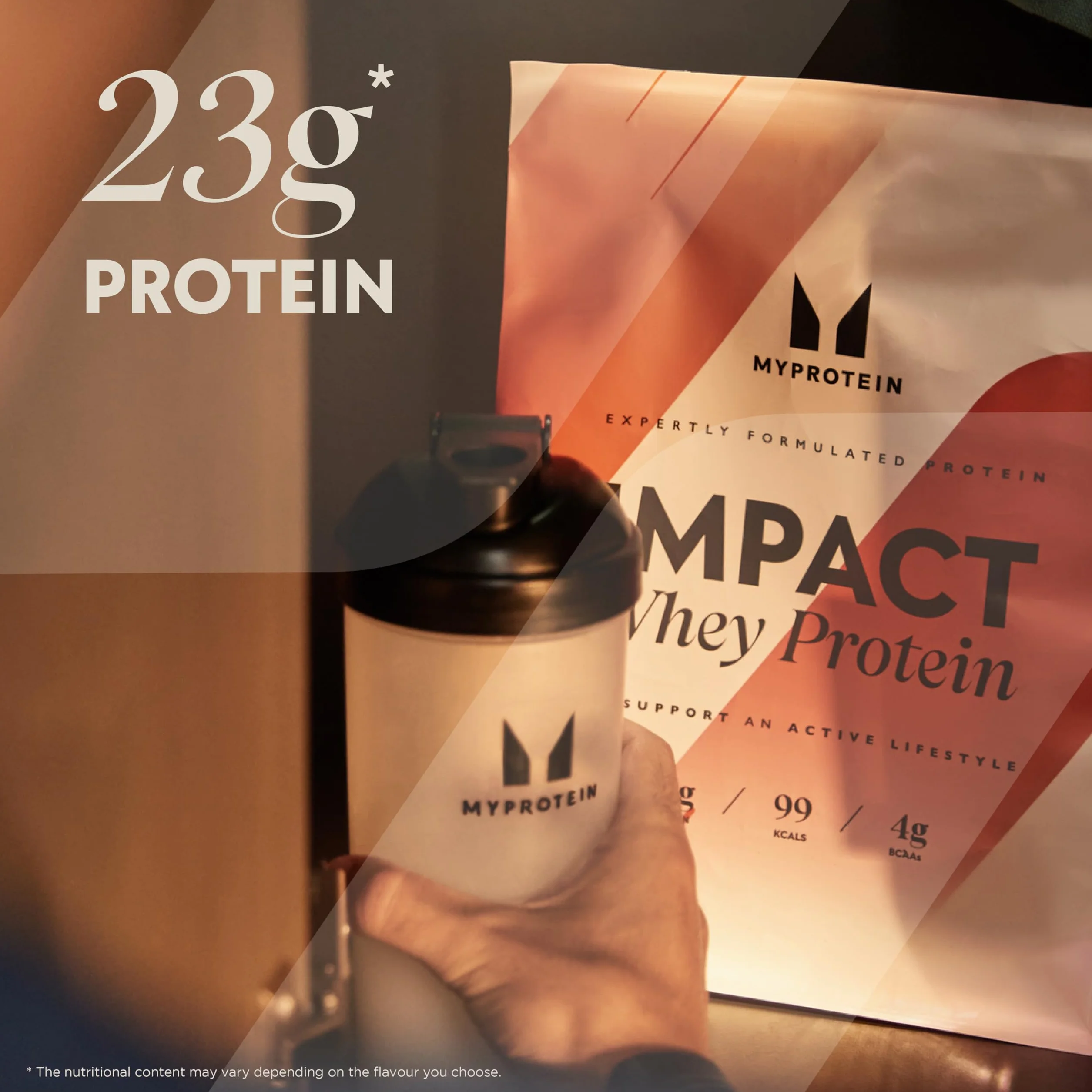 Myprotein Impact Proteína de suero en polvo 23g proteína por porción Sin Sabor 1kg Bajo en azúcar grasas