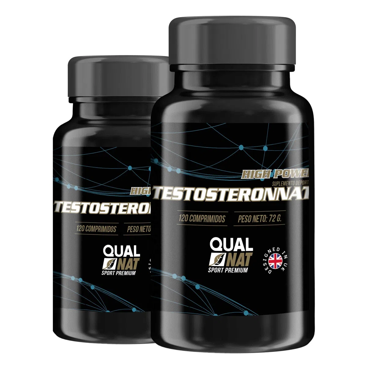 QUALNAT Testosterona Pura Maca + Zinc 240 Comprimidos para Aumentar Masa Muscular y Energía