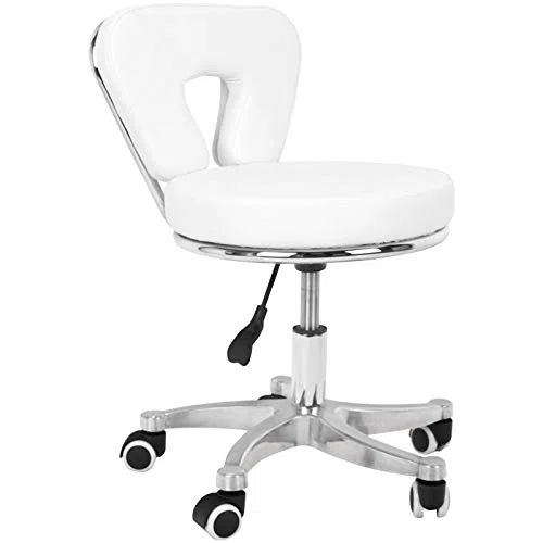 Activeshop Taburete cosmético para pedikure 9266 blanco