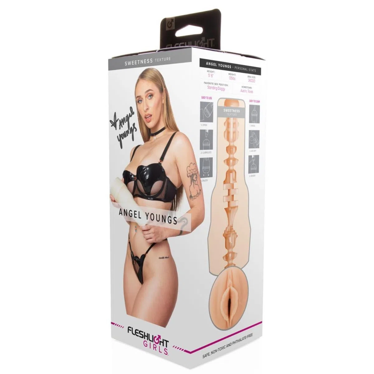 Fleshlight Angel Youngs Sweetness (Lady) - Masturbador Masculino - Experiencia Real - Superskin - Fácil de Limpiar