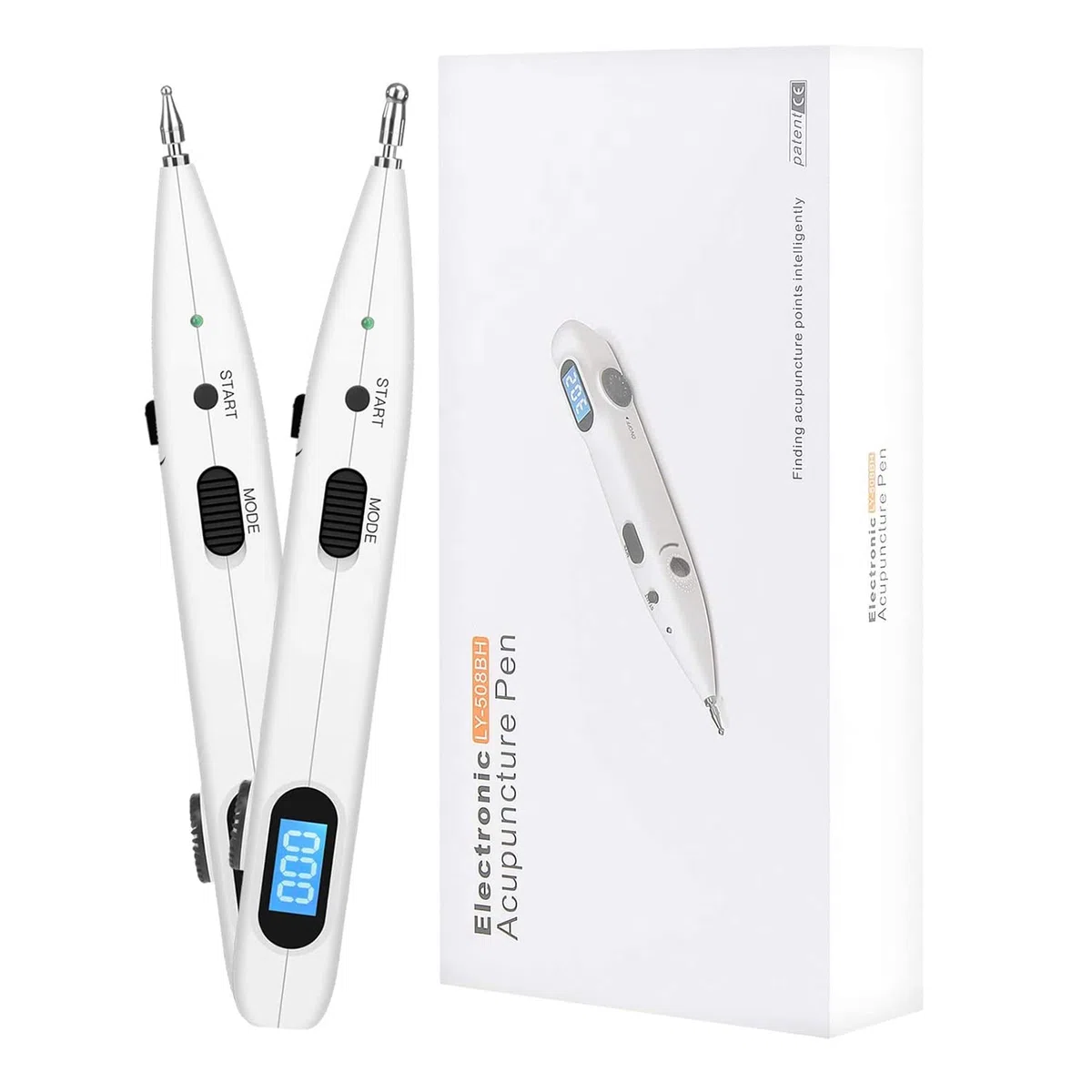 Rhorawill Pluma Electrónica de Acupuntura y Masaje - Fisioterapia, Alivio del Dolor, Estimulación Eléctrica Recargable - Detector de Puntos Con Dos Cabezas