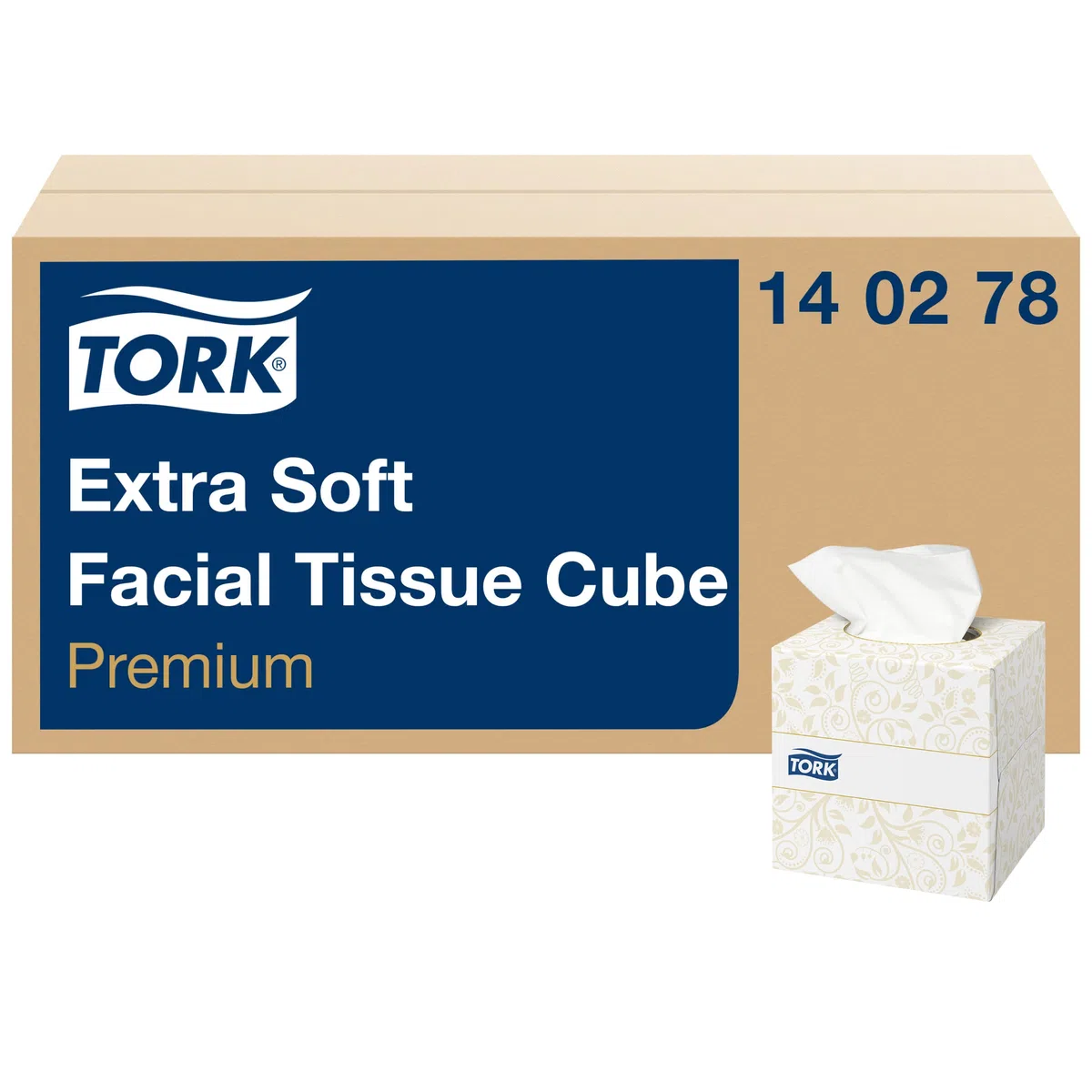 Tork 140278 Pañuelos faciales extra suaves Premium de 2 capas, 30 cajas x 100 pañuelos