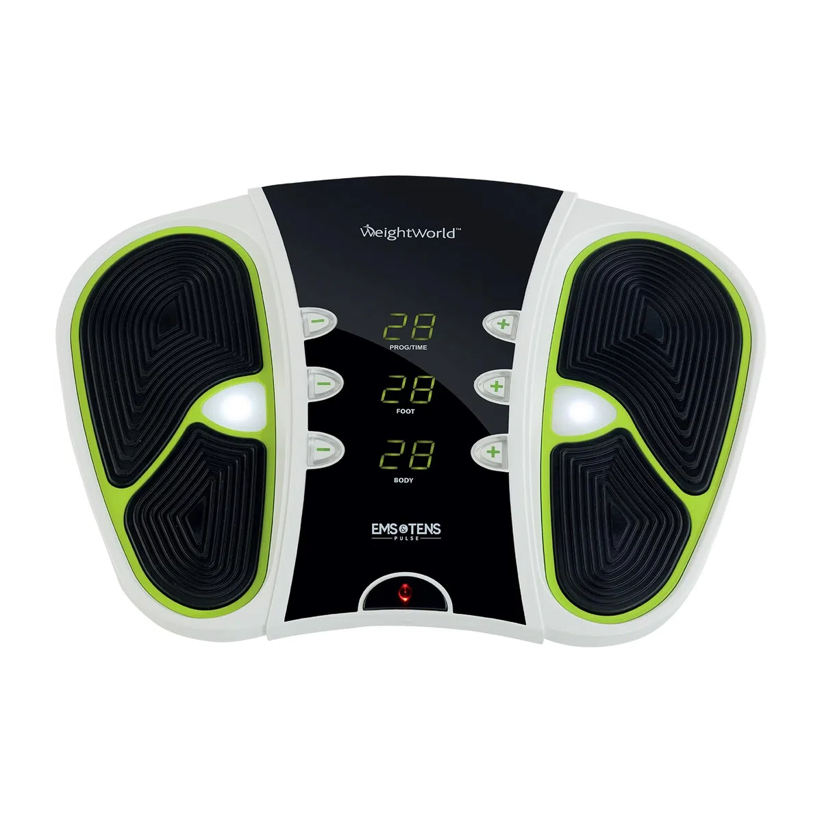 Estimulador Circulatorio de Impulsos Eléctrico, Con Tecnología EMS y TENS, 4 Parches de Electrodos - Control Remoto, 99 Niveles de Intensidad, Masajeador de Piernas y Vibrador de Pies