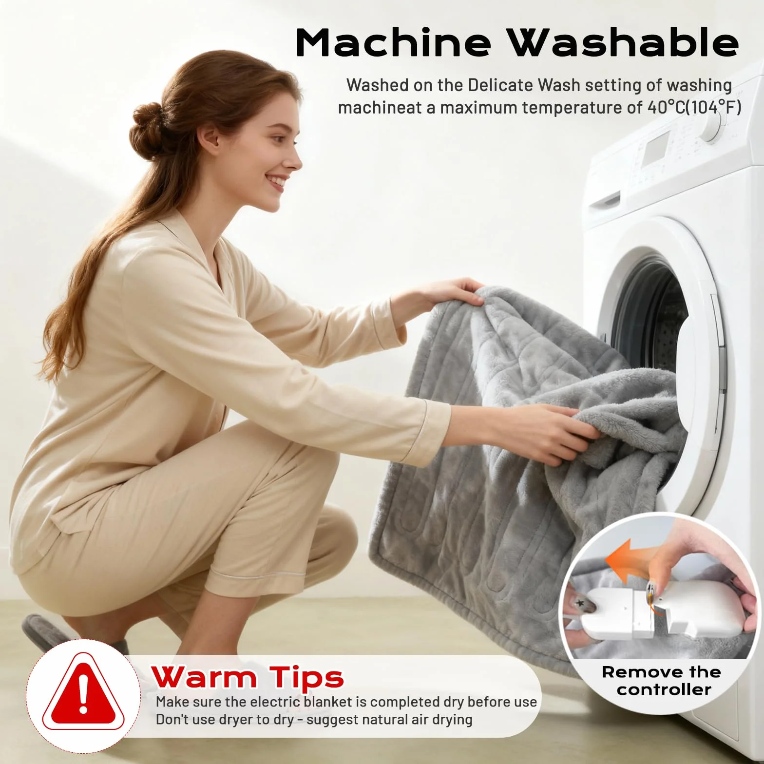 Manta eléctrica con apagado automático 130x160 cm, 8 niveles de calor hasta 55 °C y temporizador de 12 horas, Protección contra sobrecalentamiento, Manta doble para cama o sofá Lavable a máquina