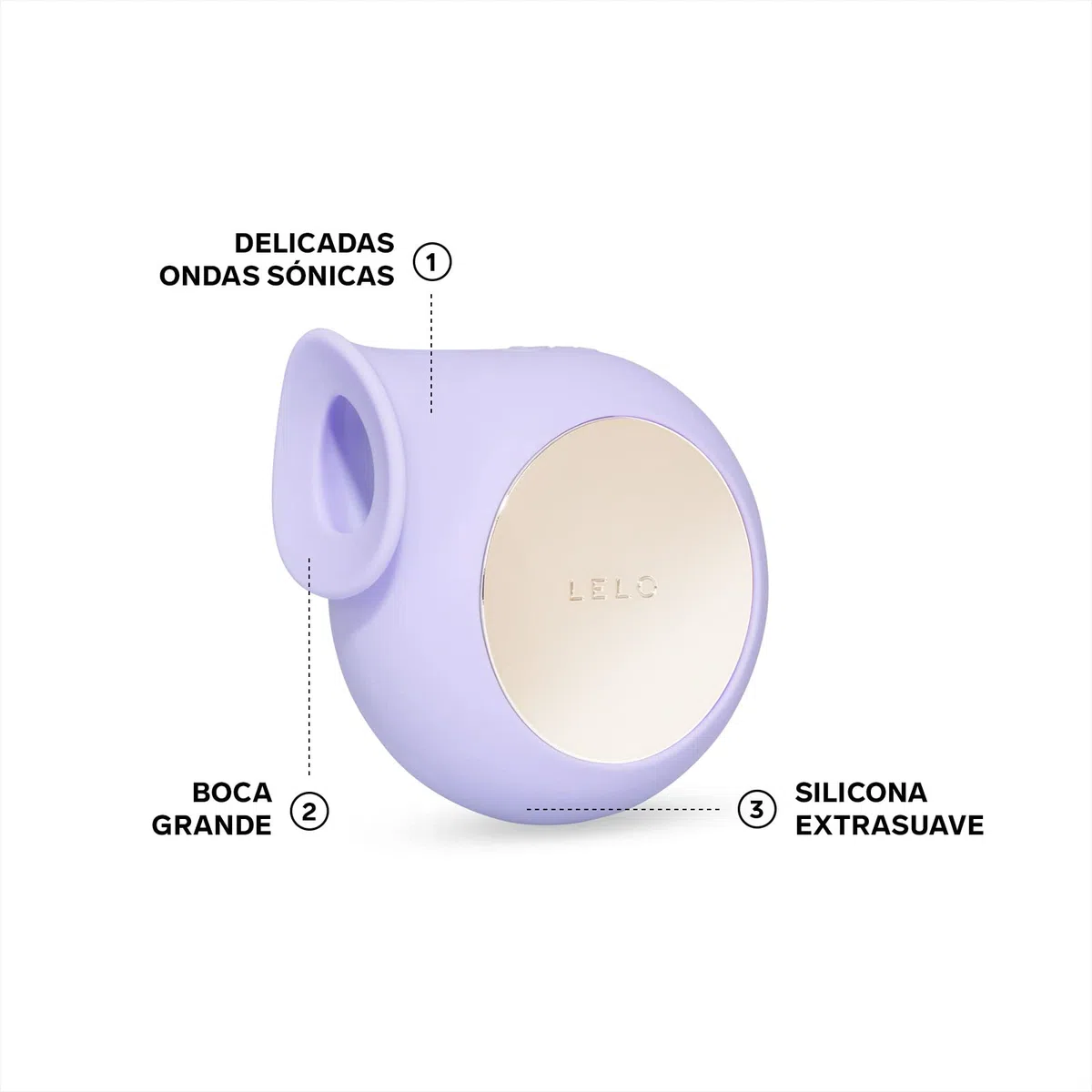 LELO SILA Succionador de Clítoris con Pulsos Sónicos, Vibrador Esencial para Cualquier Mujer. Juguete Sexual Femenino, Sumergible y Recargable por USB (Lilac)