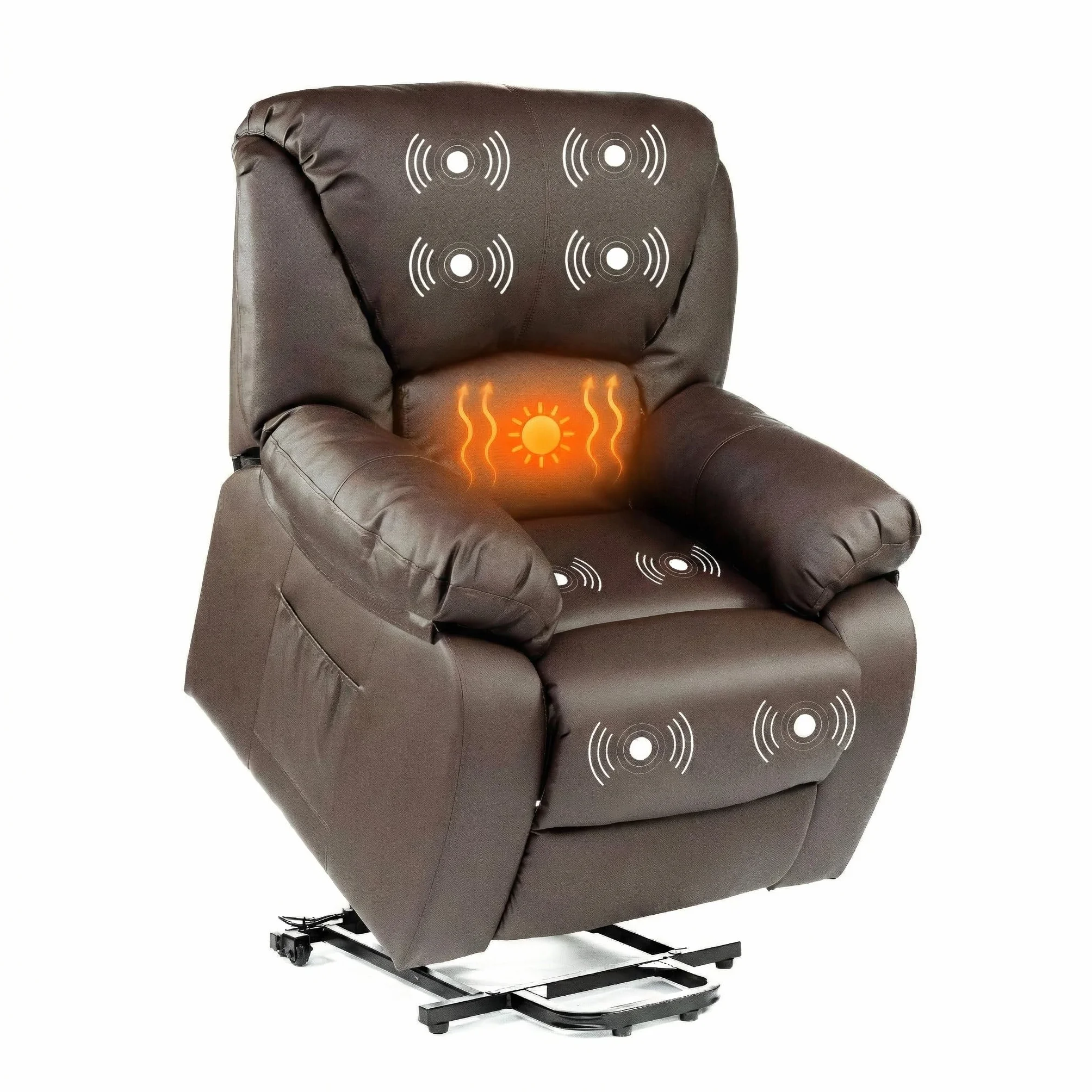 Sillon de Relax Reclinable Electrico con Masaje y Calor Lumbar para Personas Mayores