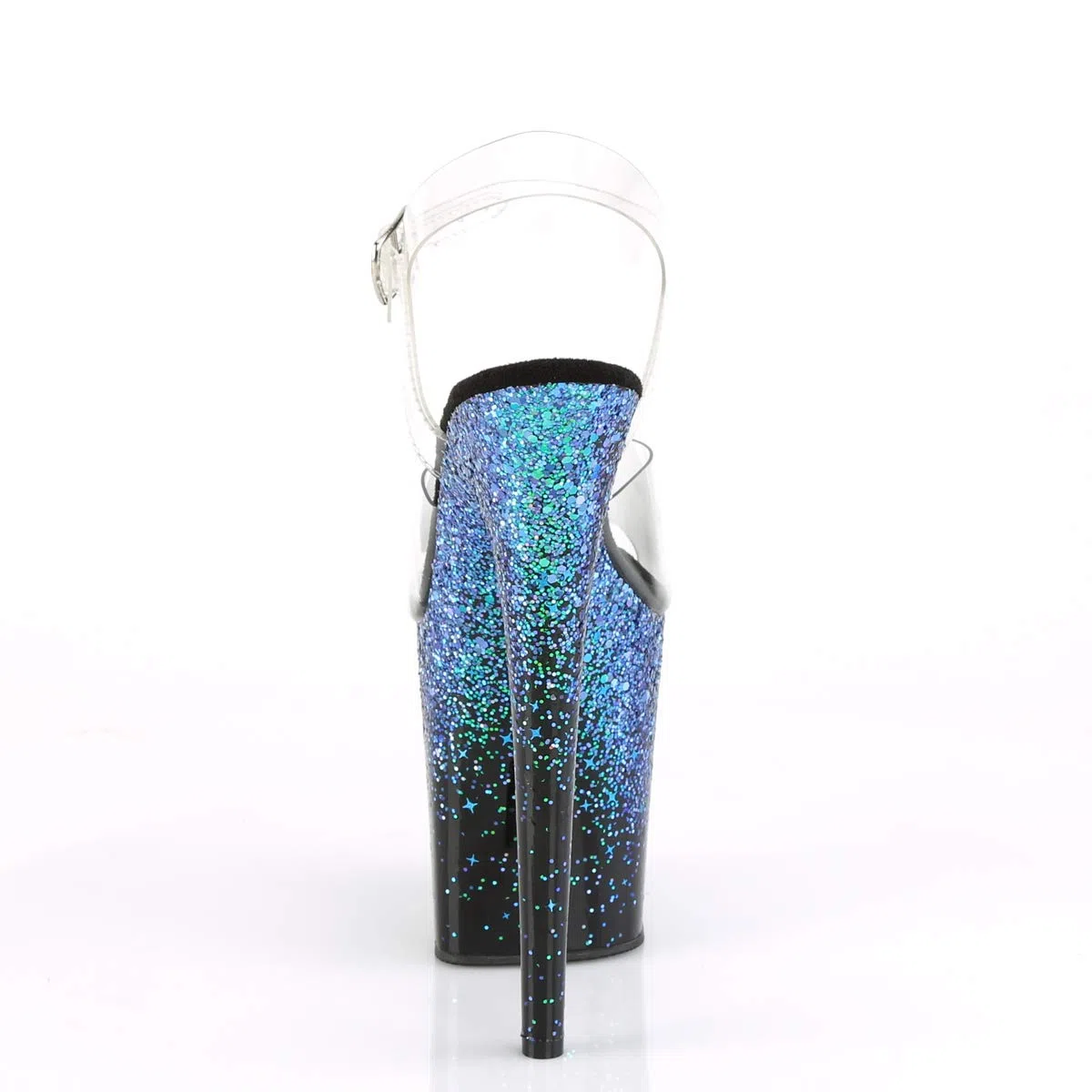 Pleaser FLAMINGO-808SS Clr/Blk-Blue Multi Glitter UK 3 (EU 36)