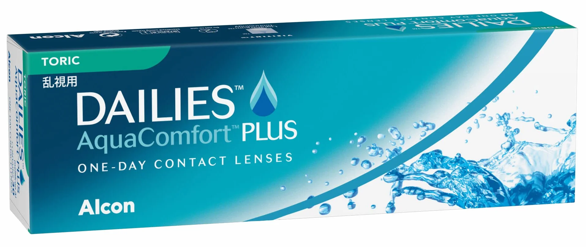 Dailies AquaComfort Plus Toric lentes de contacto diarias 30 lentes R 8.8 mm D 14.4 mm cilindro -00.75 eje 90 -01.75 dioptrías