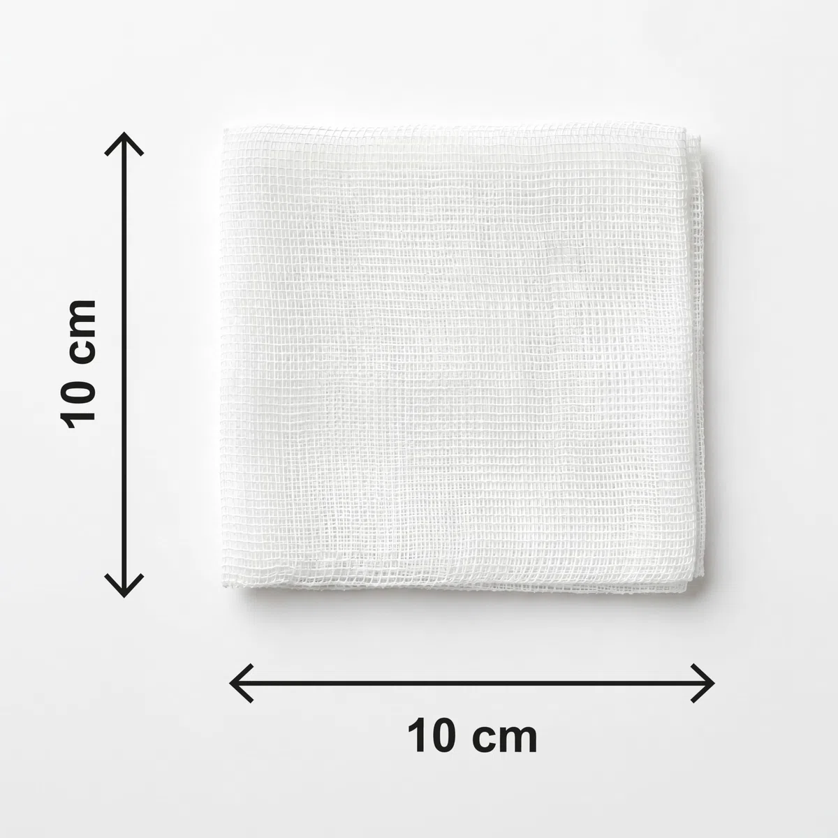 KMINA Gasas de Algodón (2500 Unidades) 13 Hilos 4 Capas 10 x 10 cm Plegadas Transpirables Alta Absorción Malla Indesmallable 100% Algodón