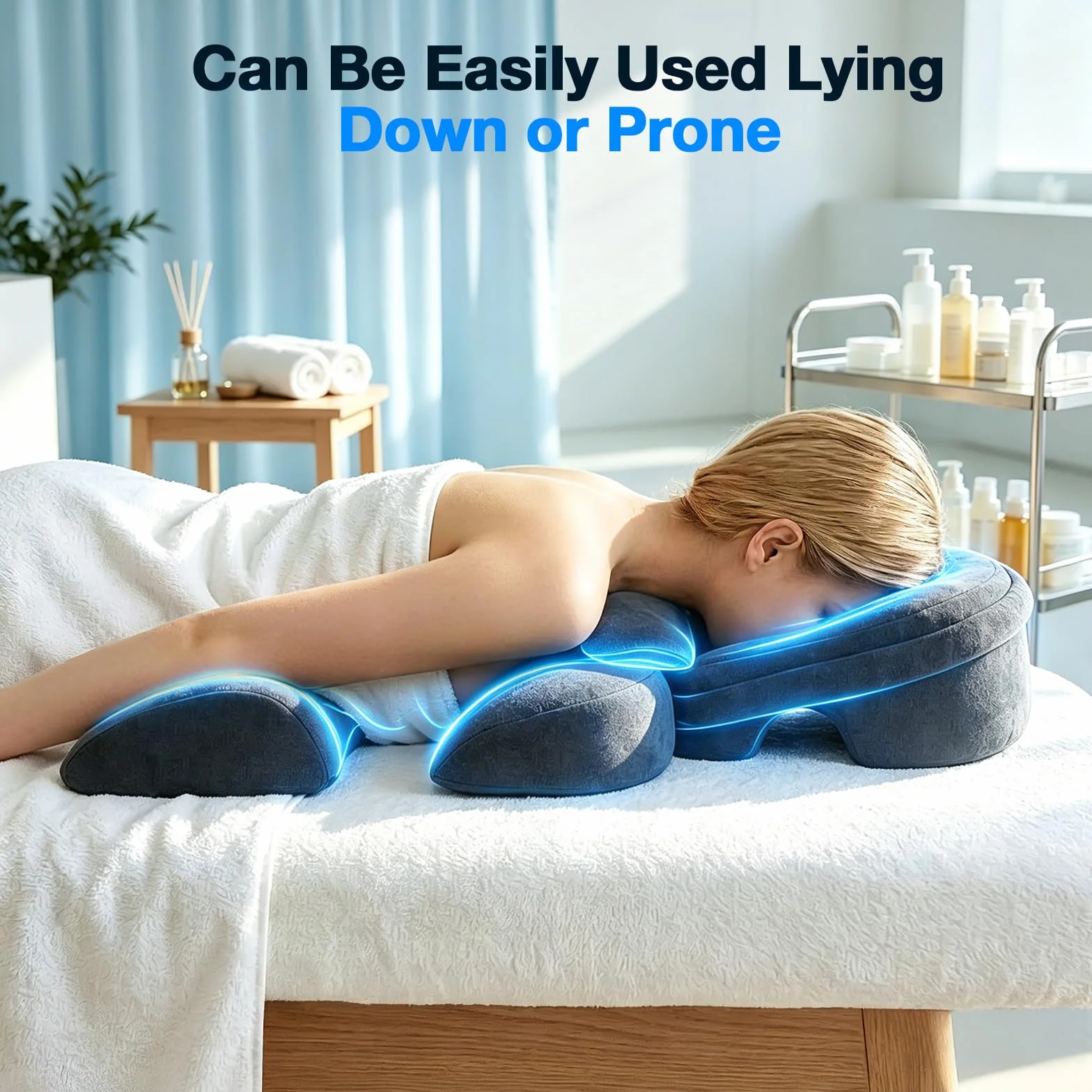 Reposacabezas de masaje para cama, cojín cervical y cojín de cuna facial