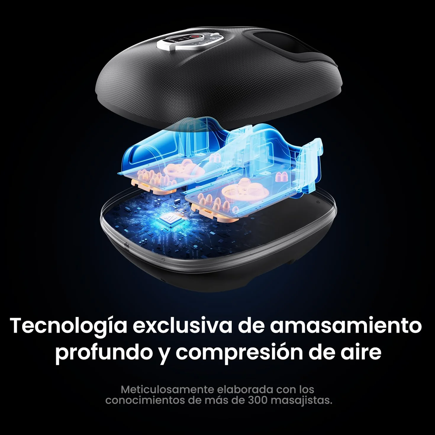 RENPHO Masajeador de pies con calor para fascitis plantar, Shiatsu, Compresión, 3 intensidades