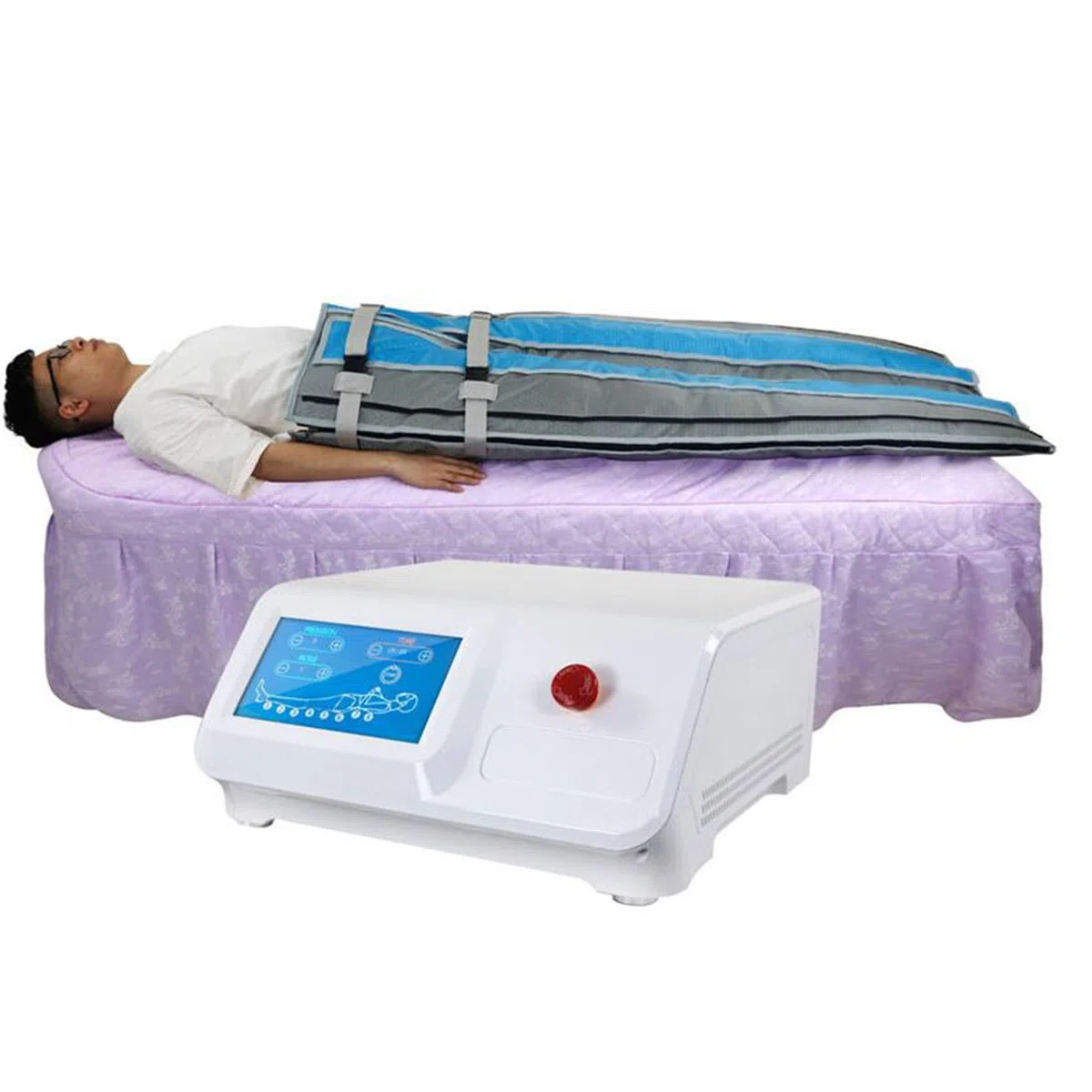 Máquina de Drenaje linfático de presoterapia Profesional Masaje de desintoxicación de presión de Aire Traje Adelgazante Masajeador de desintoxicación de piernas, Elimina la Fatiga y el Dolor muscula