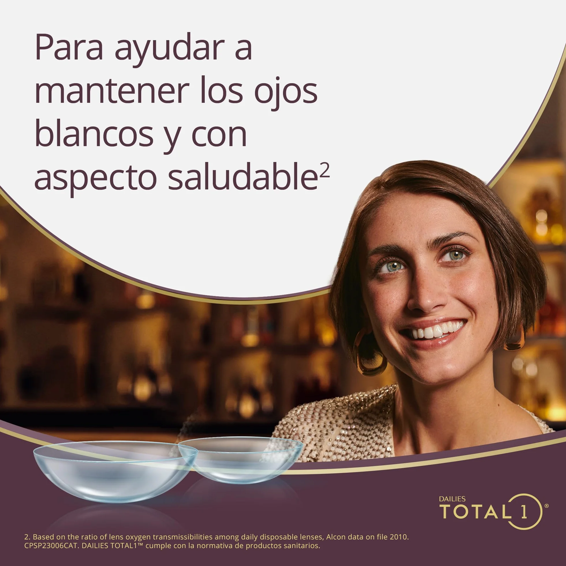 Dailies Total 1 Lentes de contacto reemplazo diario Pack 30 R 8.5 mm D 14.1 mm -2.25 Diopt