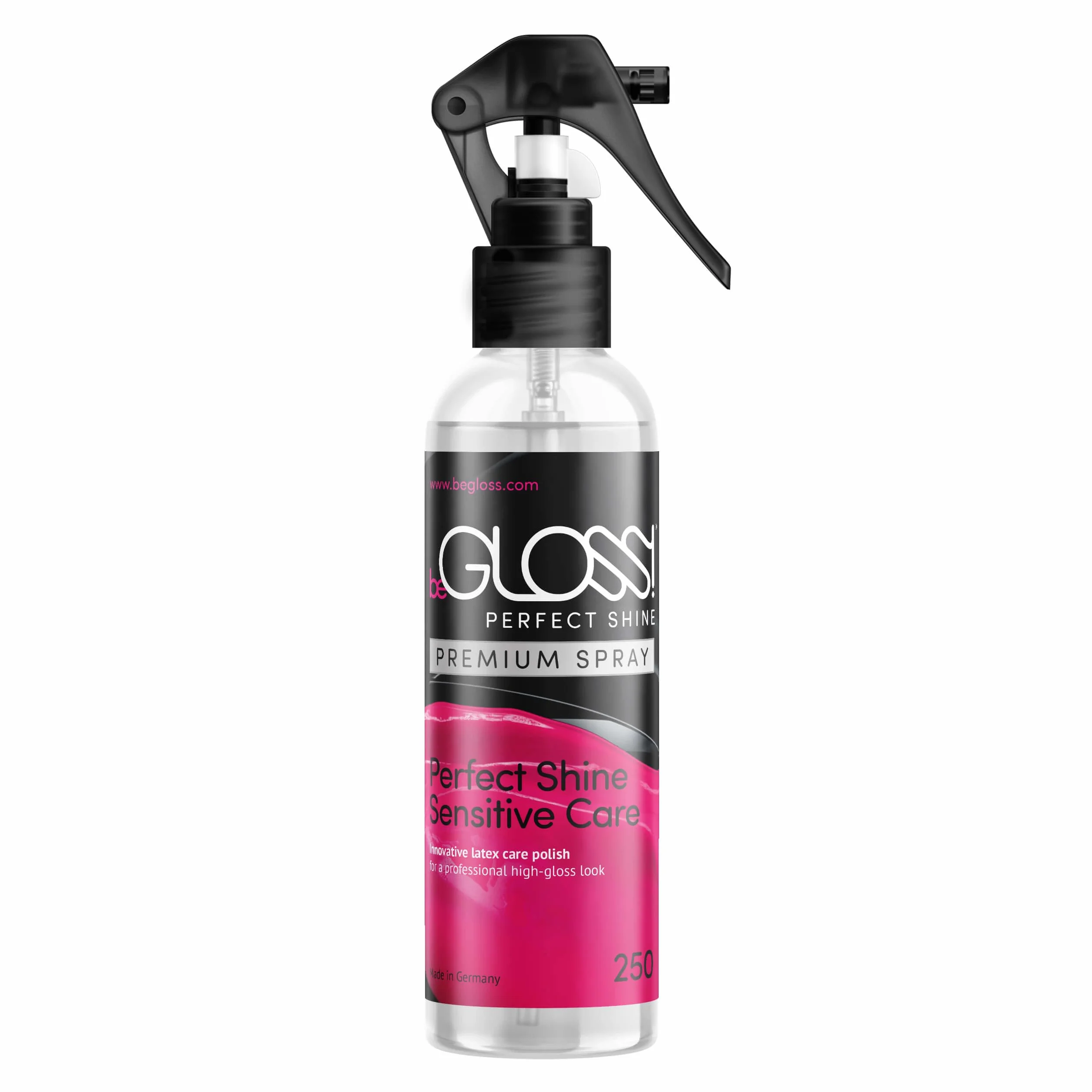 begloss brillo perfecto Premium Spray + limpiador – látex polaco – la última de alto brillo brillo – el lubricante para el Polaco & cuidado de goma y látex prendas de vestir.