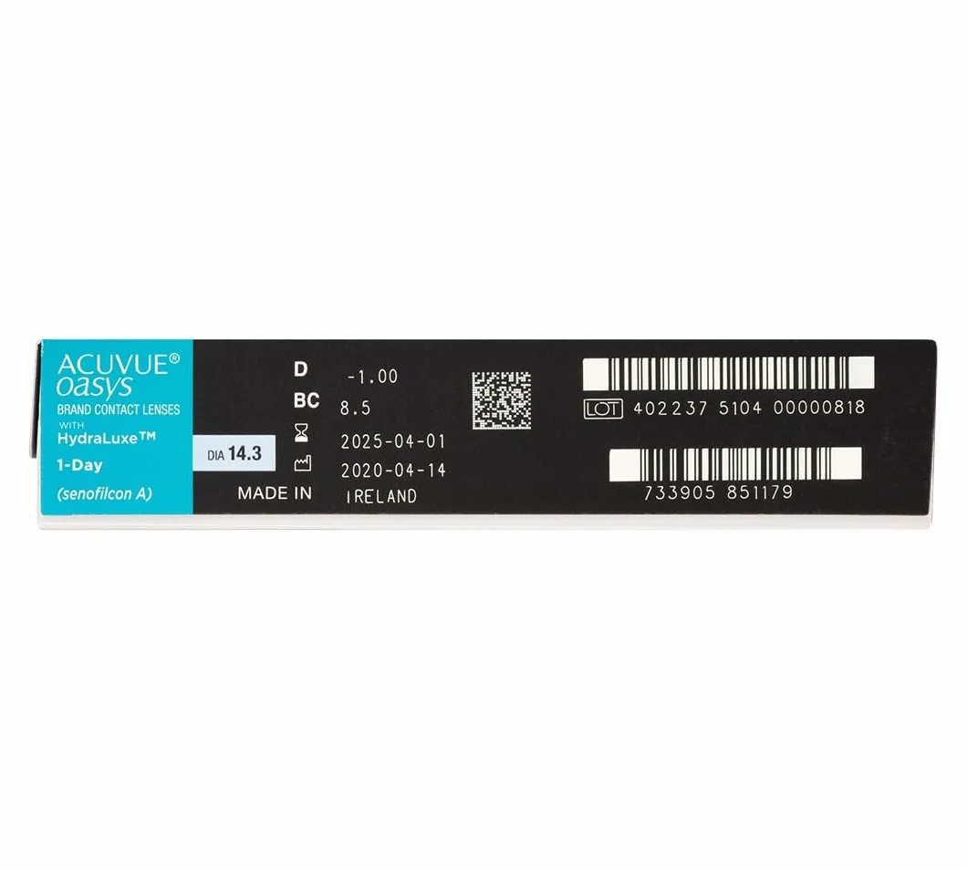 ACUVUE OASYS 1-DAY HydraLuxe lentes de contacto diarios protección UV 90 unidades