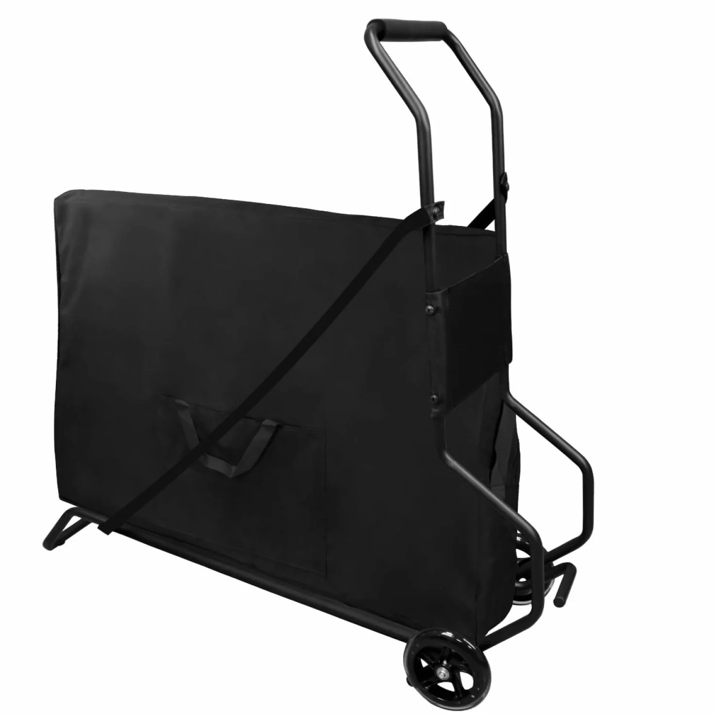 Vivezen Carro de transporte plegable con ruedas para camilla de masaje Negro