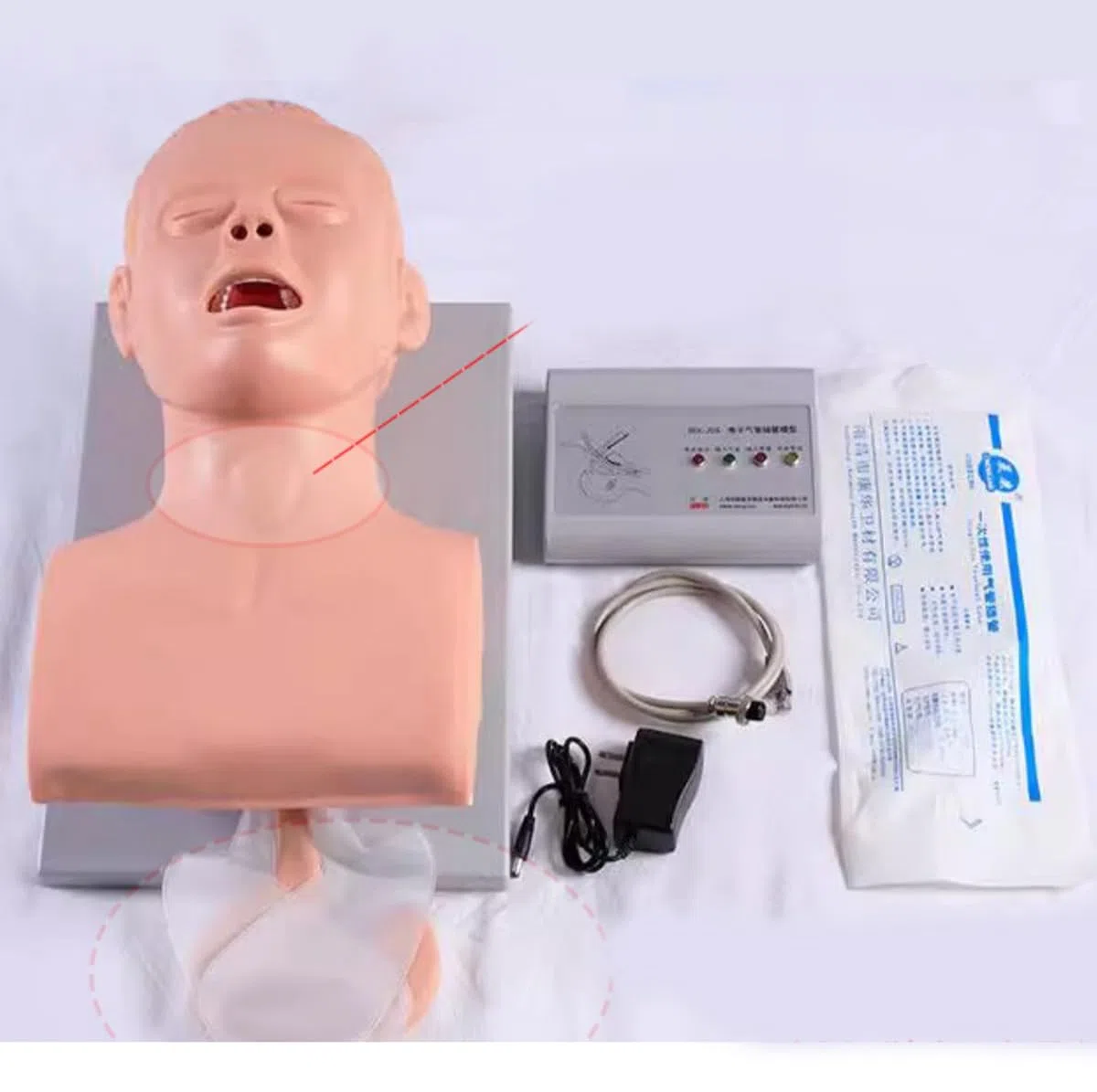 Modelo De Intubación Traqueal Oral, Nasofaríngea para Adultos De Primeros Auxilios Intubación Traqueal Humana Electrónica con Alarma Maniquí De Entrenamiento De Enfermería Médica