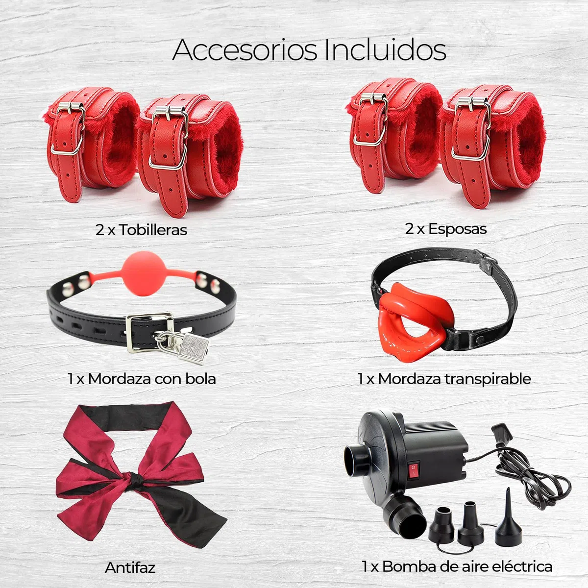 Sillon Tantra Sofá Hinchable Divan Posiciones Sexuales Sexo con Kit de Juguetes Eróticos para Parejas Adultos Incluye Esposas Bola Mordaza Transpirable y Antifaz BDSM