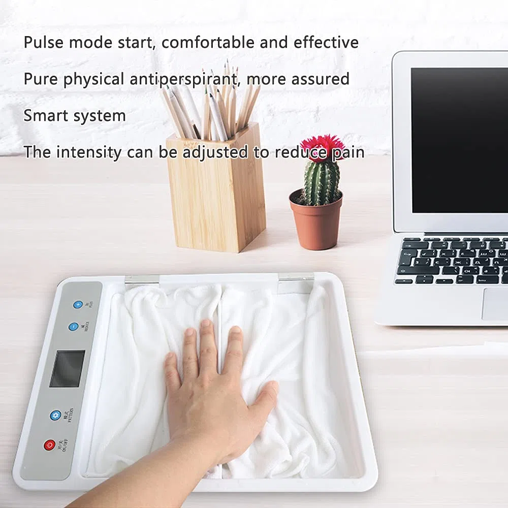 Dispositivo de iontoforesis para tratar la hiperhidrosis para uso doméstico Uso periódico puede tratar eficazmente las manos y los pies sudorosos