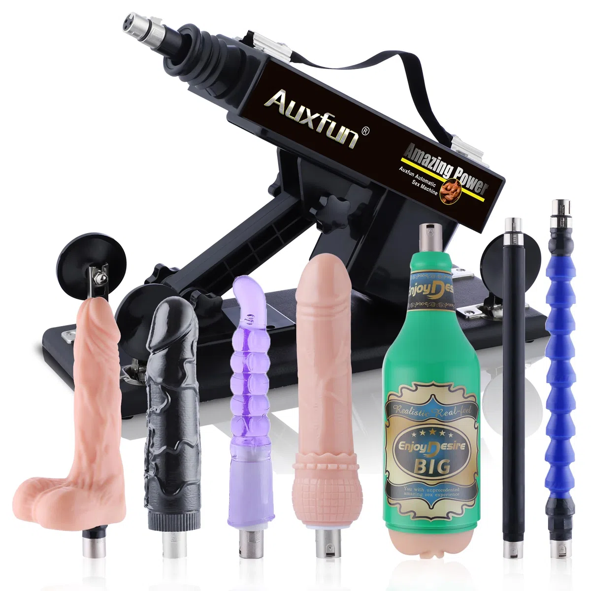 Máquina sexual, máquina de amor con copa de masturbación agrandada, máquina de consolador anal, máquina automática para adultos con increíbles accesorios de juguetes sexuales, pistolas sexuales con co