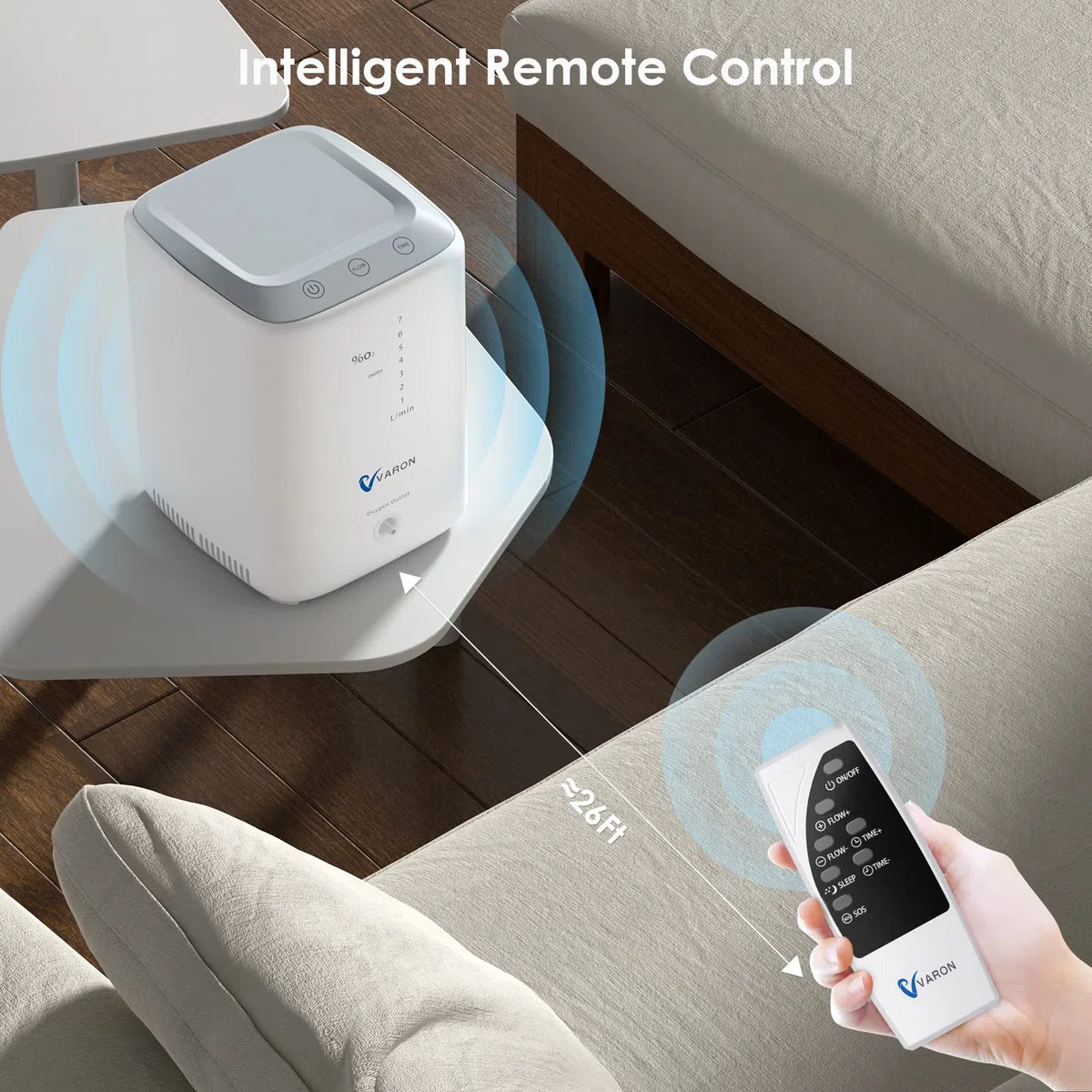 Dispositivo de oxígeno para el hogar 1-7 l/min Concentrador de oxígeno continuo ajustable para el hogar 30%-90% Generador de oxígeno para el hogar