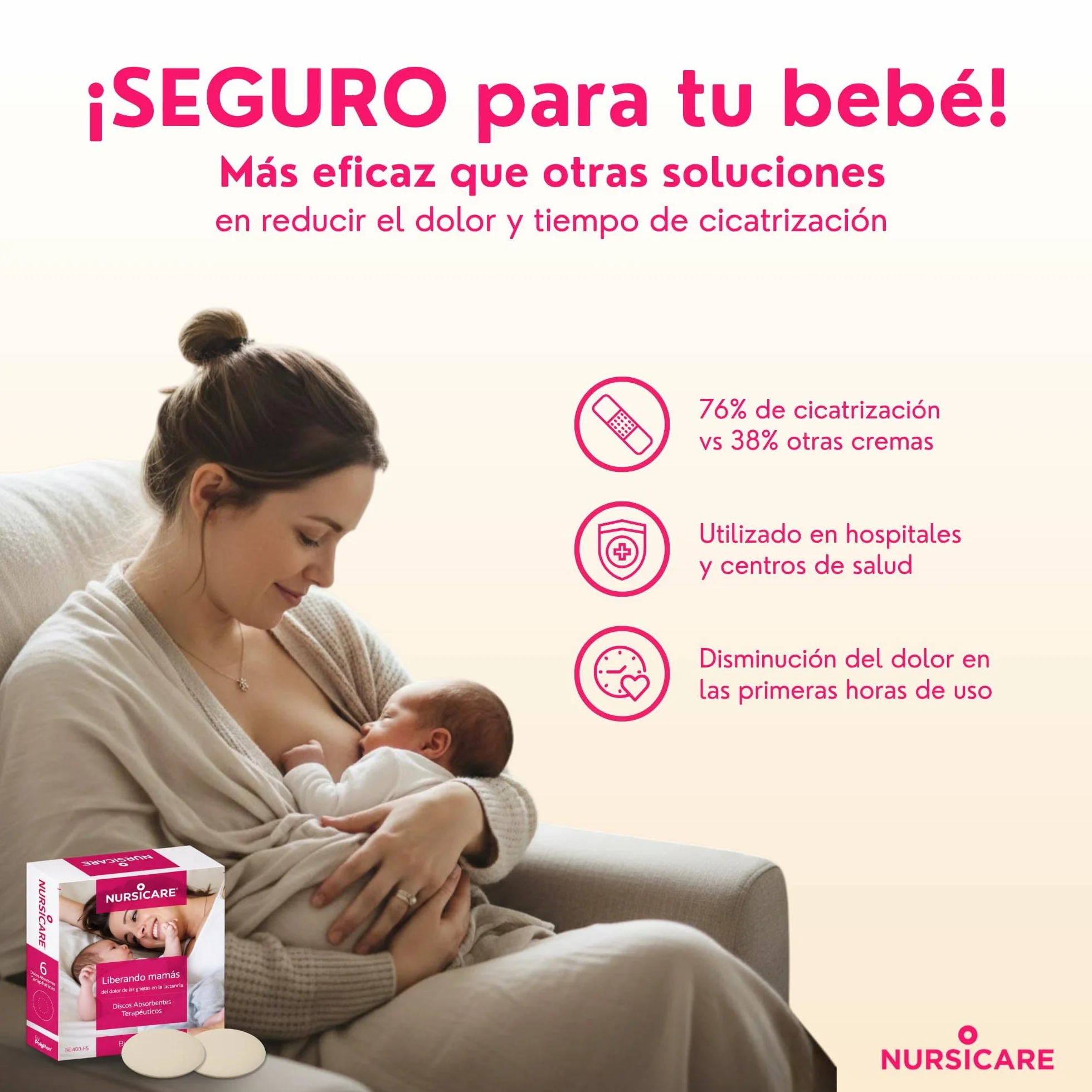 Nursicare Parches para Reducir Dolor en los Pezones Durante la Lactancia 6 Unid.