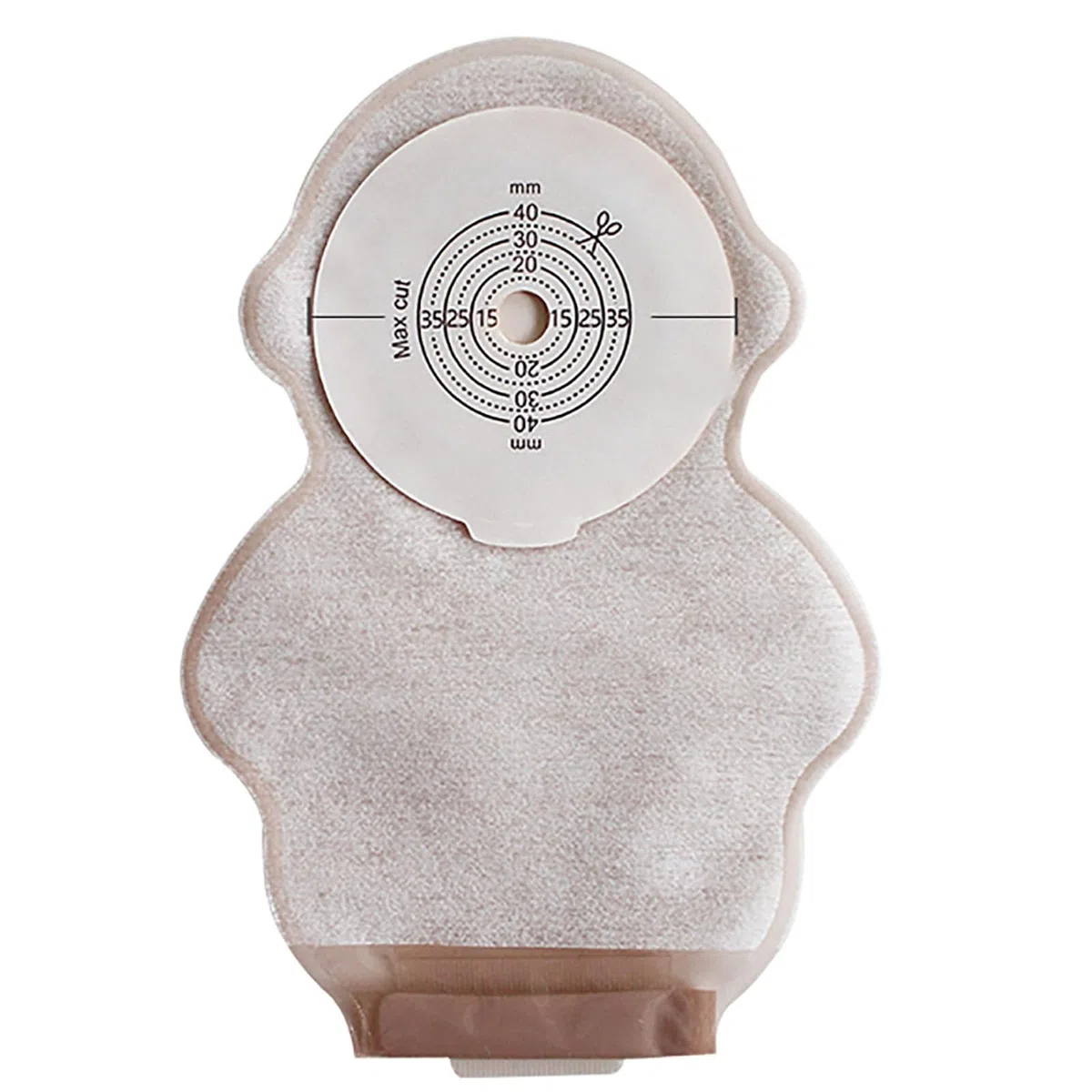 10 Bolsas De Estoma para Niños, Suministros de Ostomía de Una Pieza, Bolsas Drenables para El Cuidado de Estomas de Ileostomía, Corte a Medida de 10 MM a 40 Mm, Forro No Tejido