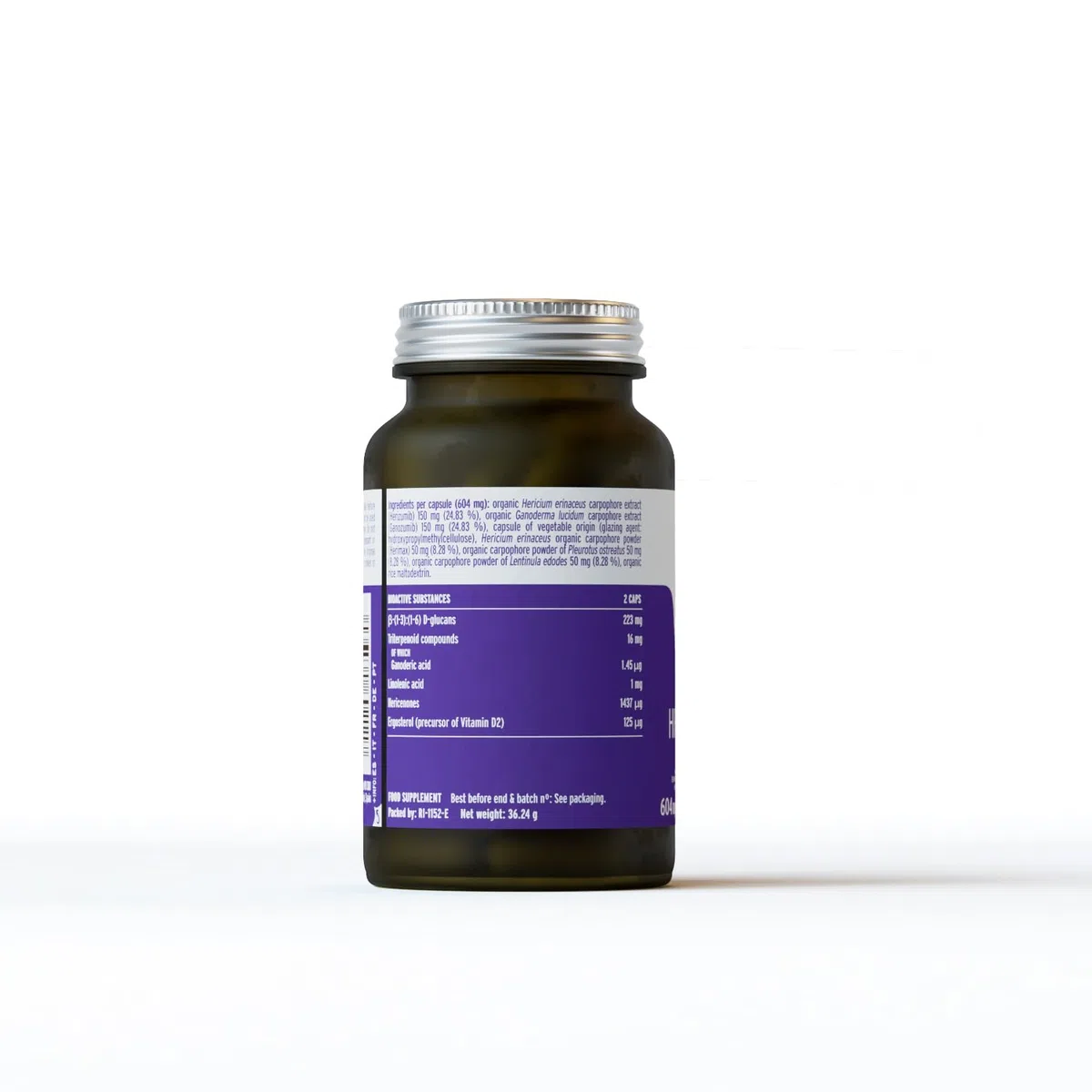HIFAS DA TERRA - HIFAS-Microbiota Extractos de Hongos Puros de Reishi, Melena de León, Pleurotus y Shiitake para el Bienestar Digestivo con Efecto Prebiótico - Bote 60 Cápsulas