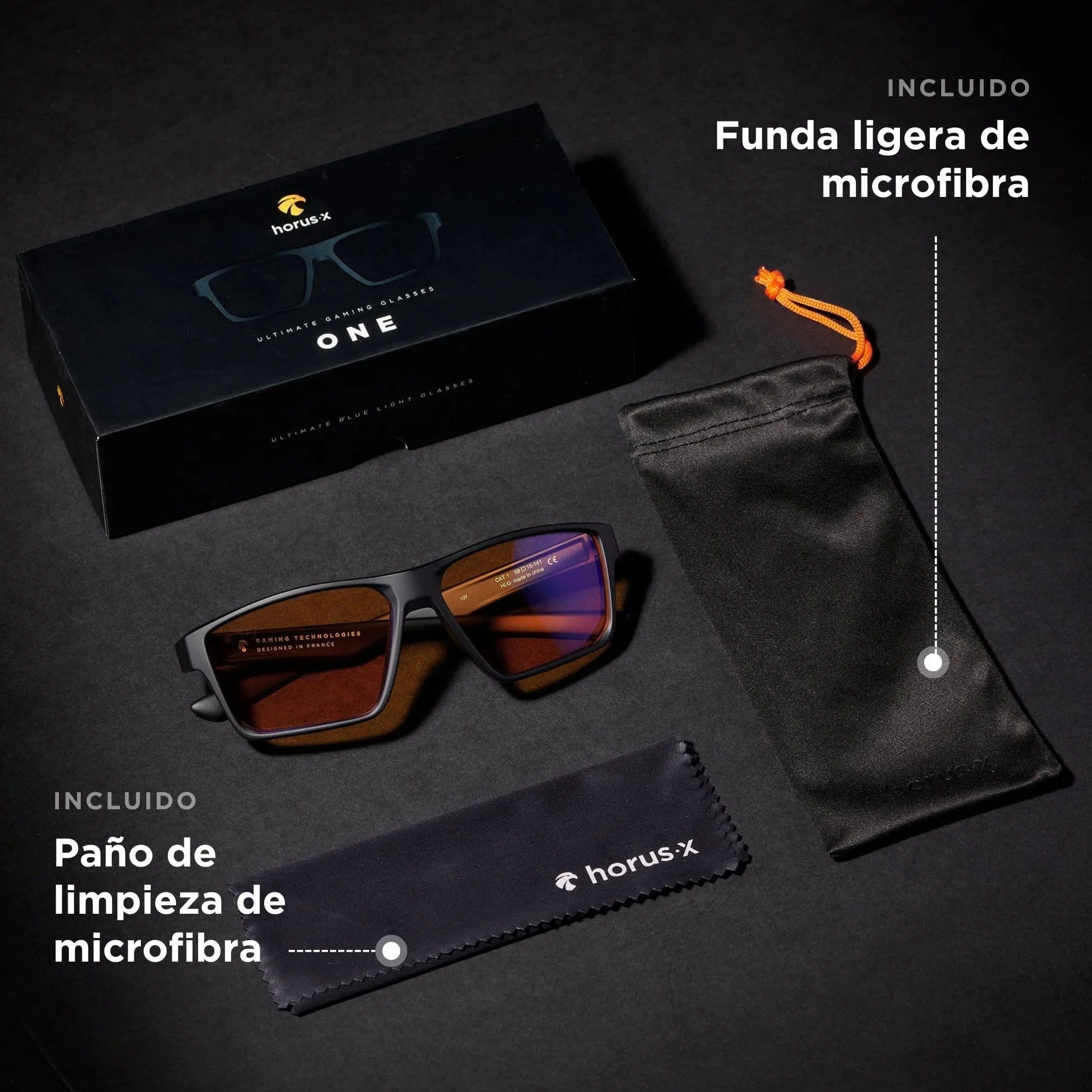 Horus X Gafas Luz Azul Hombre Mujer Ordenador Pantalla Bloqueo Luz Azul Anti Fatiga Visual Lentes Gaming V3