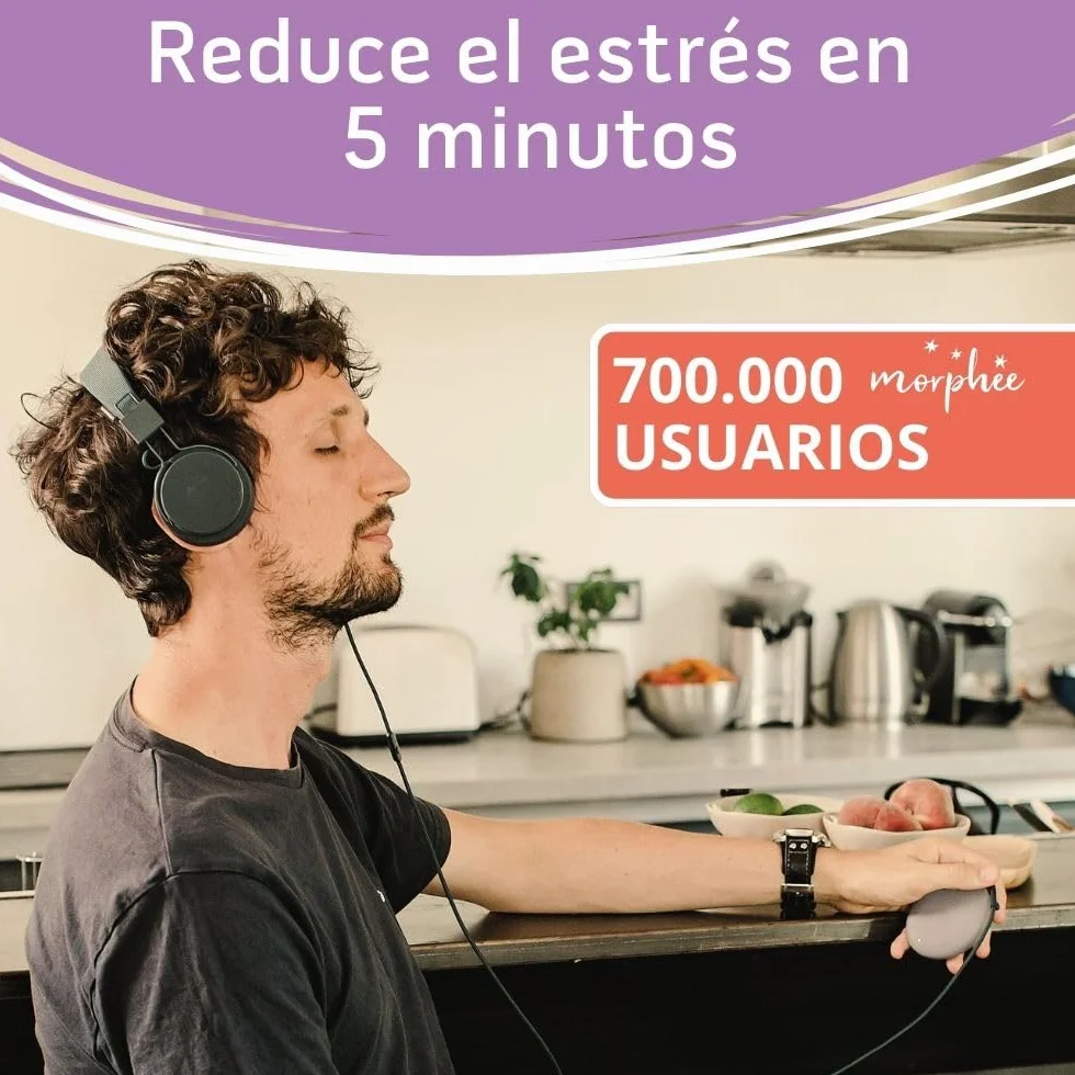 Morphée Zen | La Maquina de Meditación para la Relajación Instantánea | Antiestrés, Relajación Profunda, Portátil | Musica Relajante, Sesiones de Meditación, Ruido blanco | 72 sesiones en 4 idiomas