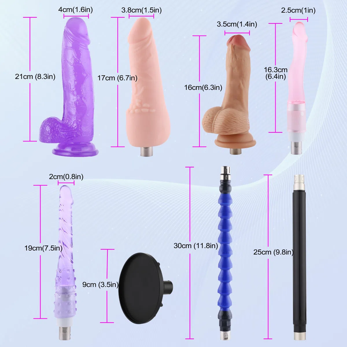 Máquina de amor con control remoto, máquina sexual, juguetes para adultos con 8 accesorios, consolador automático para hombres y mujeres