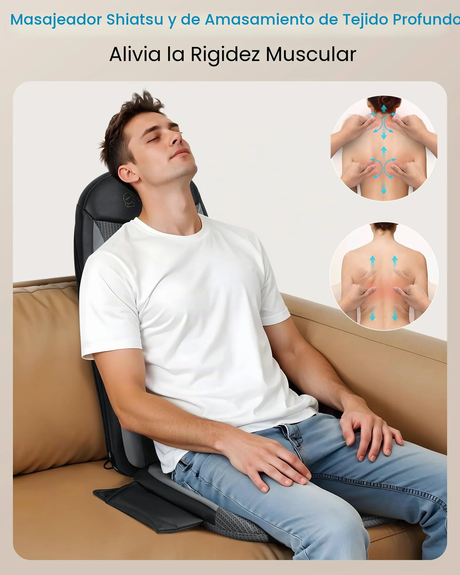 COMFIER Funda de Masajeador de Espalda Shiatsu con Calor para Asiento
