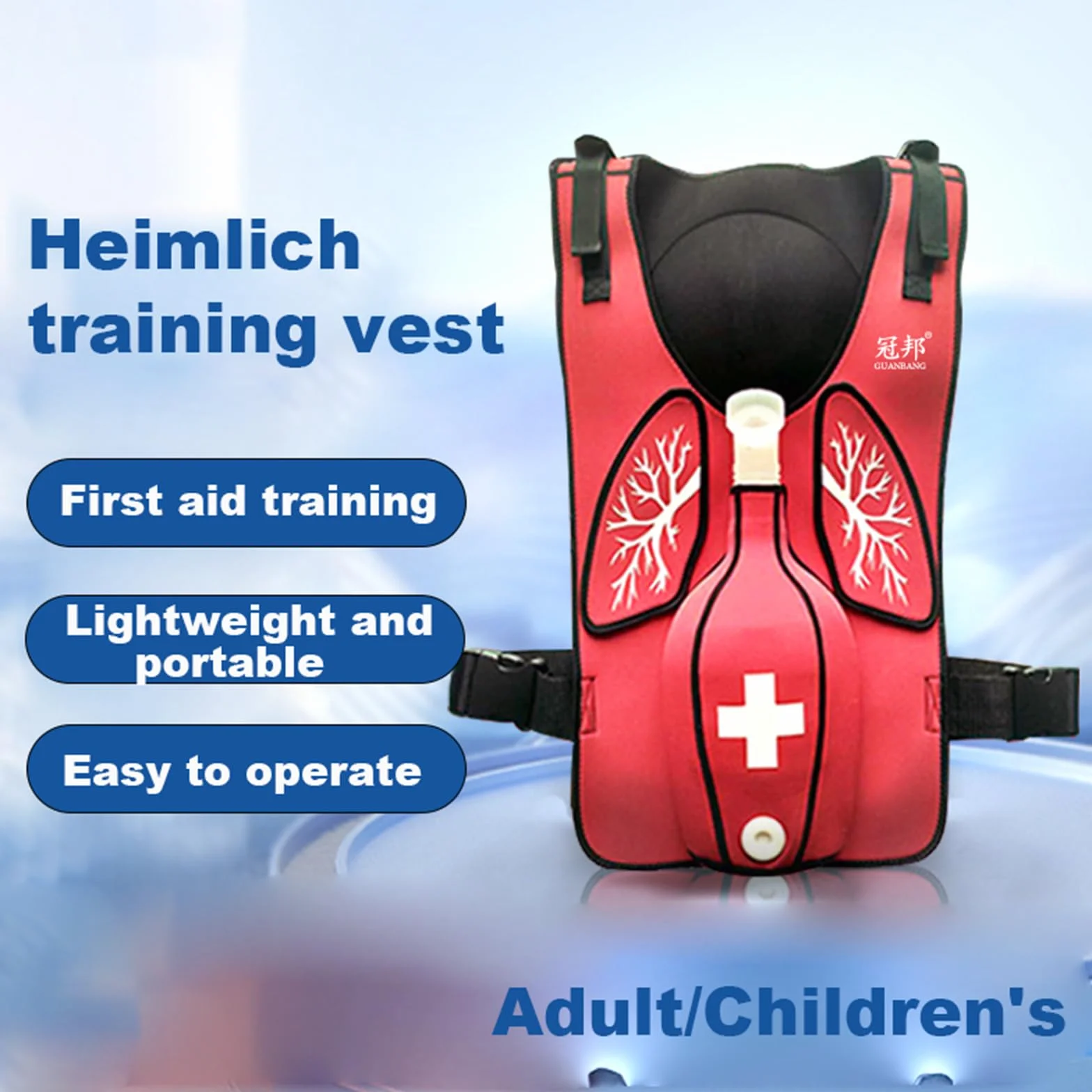 Chaleco De Entrenamiento Profesional Heimlich, Chaleco De Entrenamiento Antiasfixia Y ObstruccióN, Domina Las TéCnicas De Primeros Auxilios, Duradero Y Resistente Al Desgaste Adult