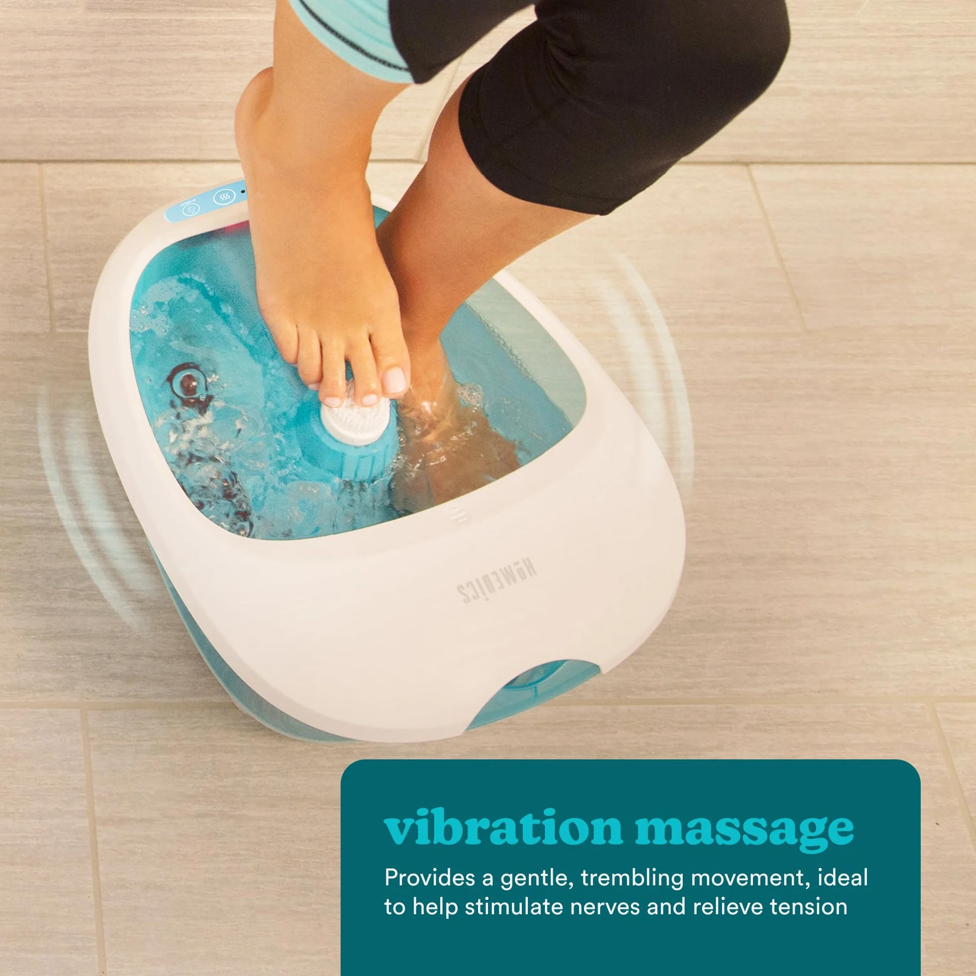 Homedics Bañera Spa masajeador para Pies 4 en 1, Hidromasaje, Terapia Magnética, Vibración y Calor