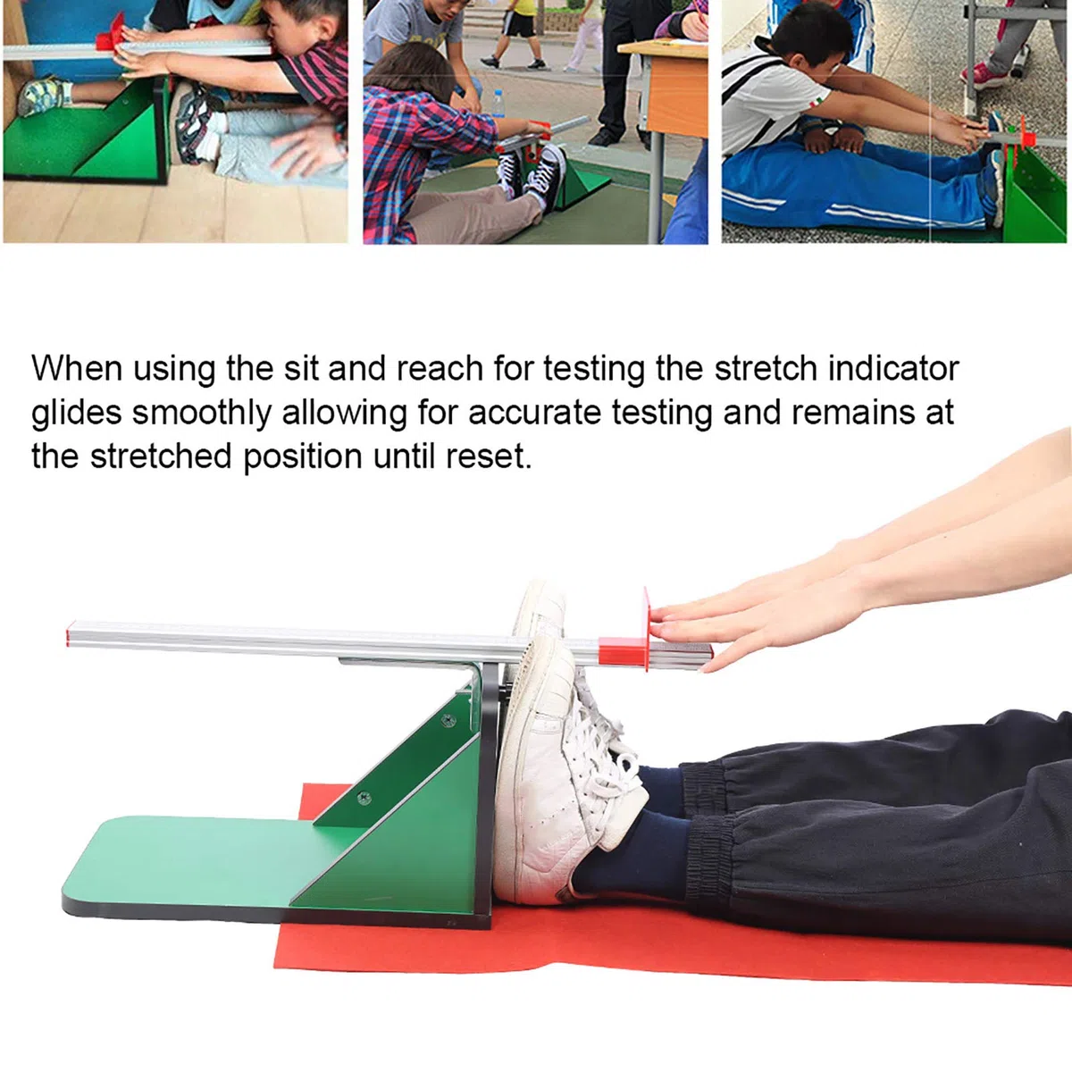 Cocoarm Medidor de Flexibilidad Sit-and-Reach, Caja de Prueba de Fitness para Niños y Adultos
