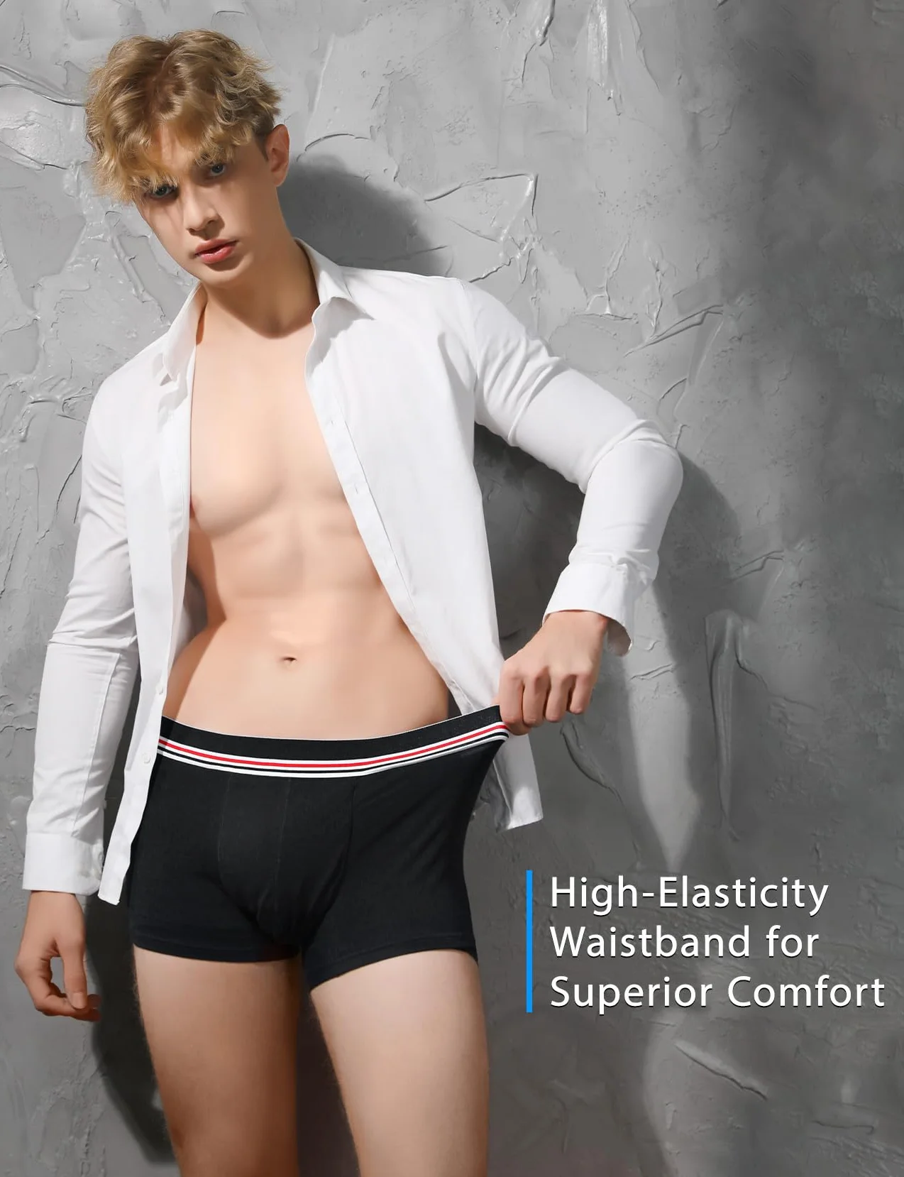 CARER Healthcare Incontinence Pregnancy 3 Paquetes Calzoncillos Boxer para Hombres con Incontinencia, Calzoncillos Lavables y Ligeros con Almohadilla Absorbente de 80 ML para Incontinencia Leve