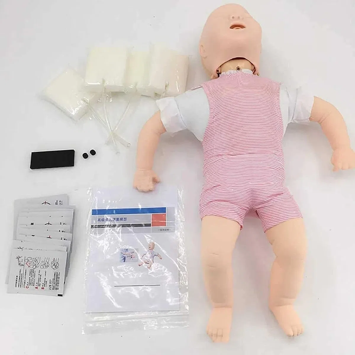 Modelo De Reanimación Cardiopulmonar, Modelo De Primeros Auxilios Para Bebés Entrenamiento De Asfixia Bebés Muñeca Maniquí De RCP Profesional Avanzado Con Maniquí De Entrenamiento De Bolsa O Ayuda