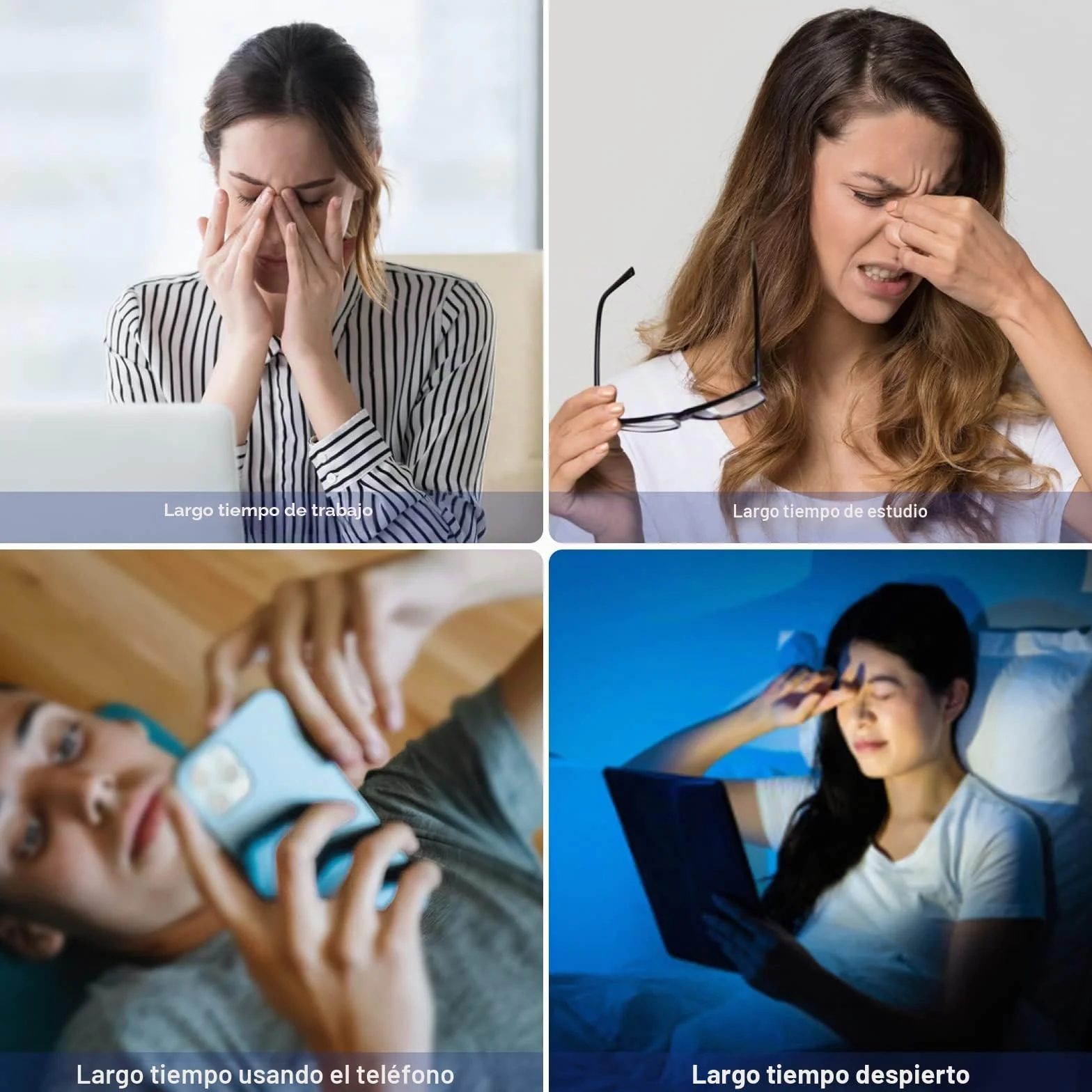 Mafiti Masajeador de ojos con calor compresión de aire Bluetooth recargable aliviar tensión ocular ojeras ojos secos mejorar sueño Blanco