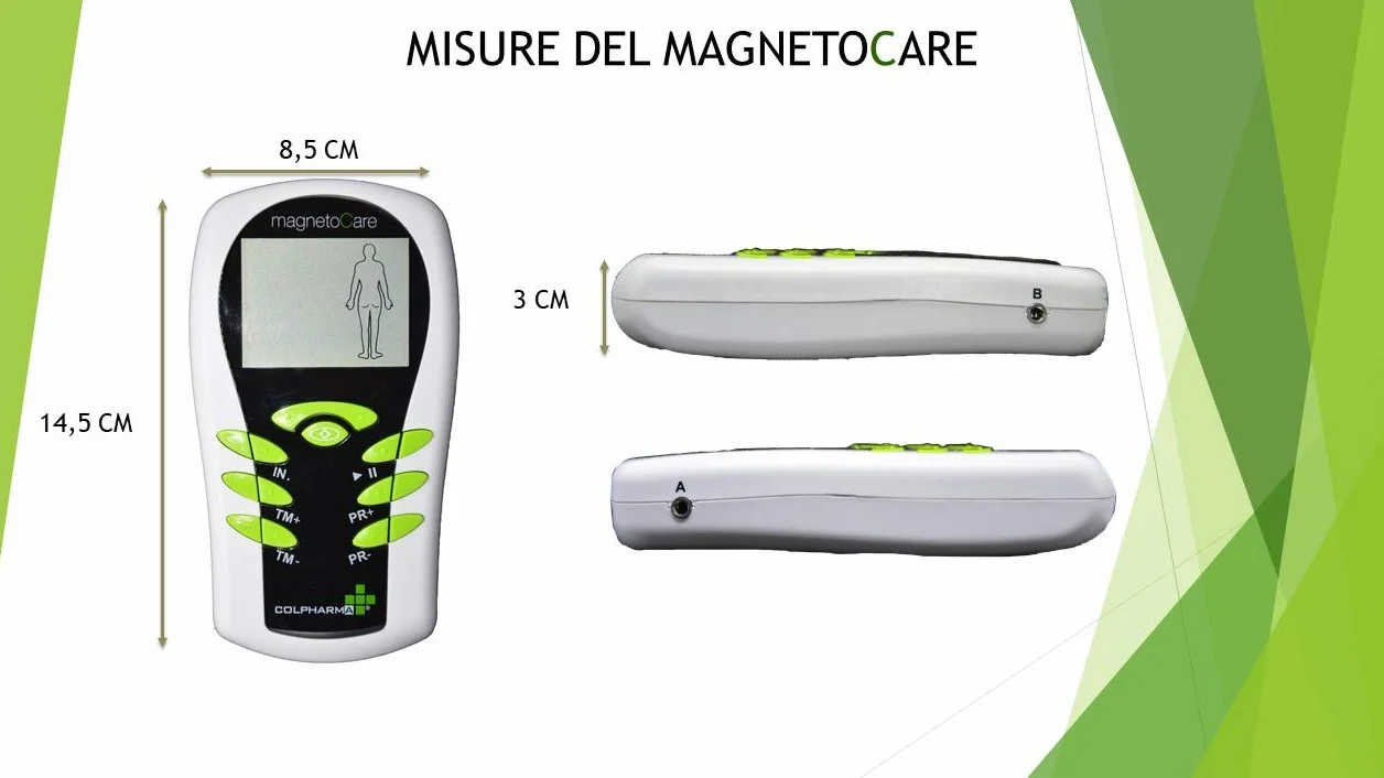COLPHARMA - Dispositivo de magnetoterapia MAGNETOCARE, alta intensidad, alta y baja frecuencia, 2 canales, 20 programas de intensidad regulable